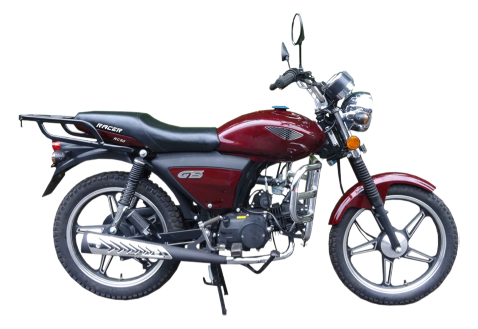 Мопед Racer RC50 Alpha + ЦПГ 125 (бордовый) (Россия) без спидометра