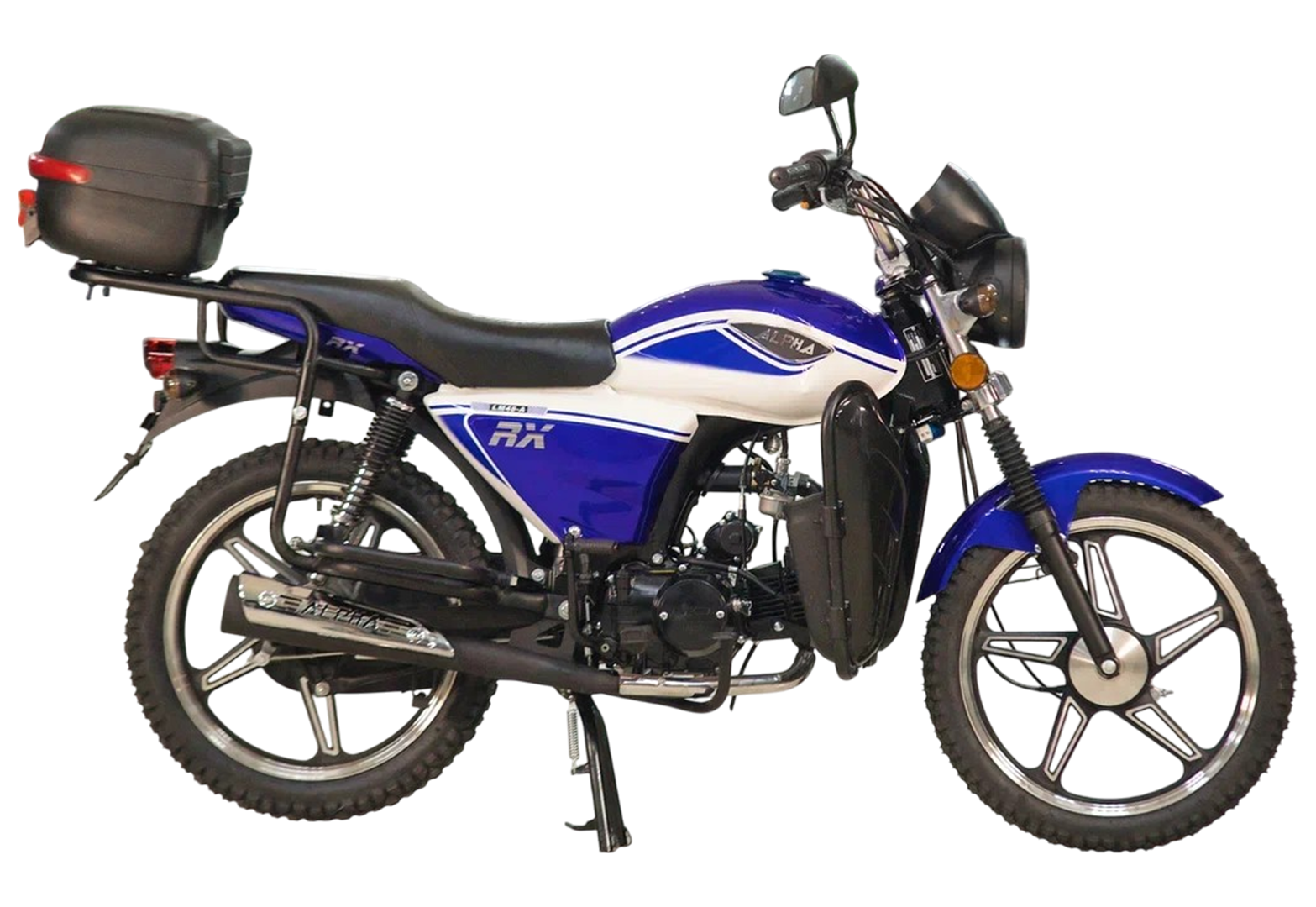 Мопед Motoland Альфа RX LUX 11 (2021 г.) синий (110 см3, маркировка 49сс) (Без ПТС)