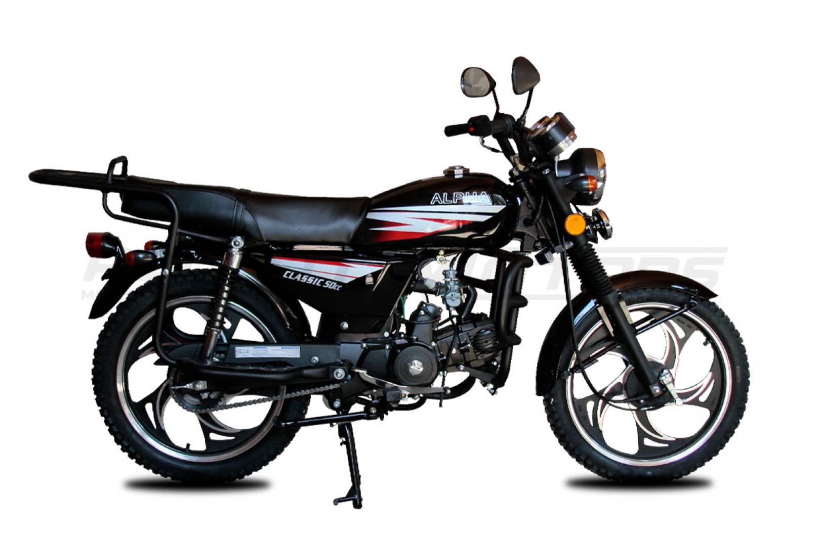 Мопед ROCKOT ALPHA CLASSIC RM50-3 (черный глянцевый)