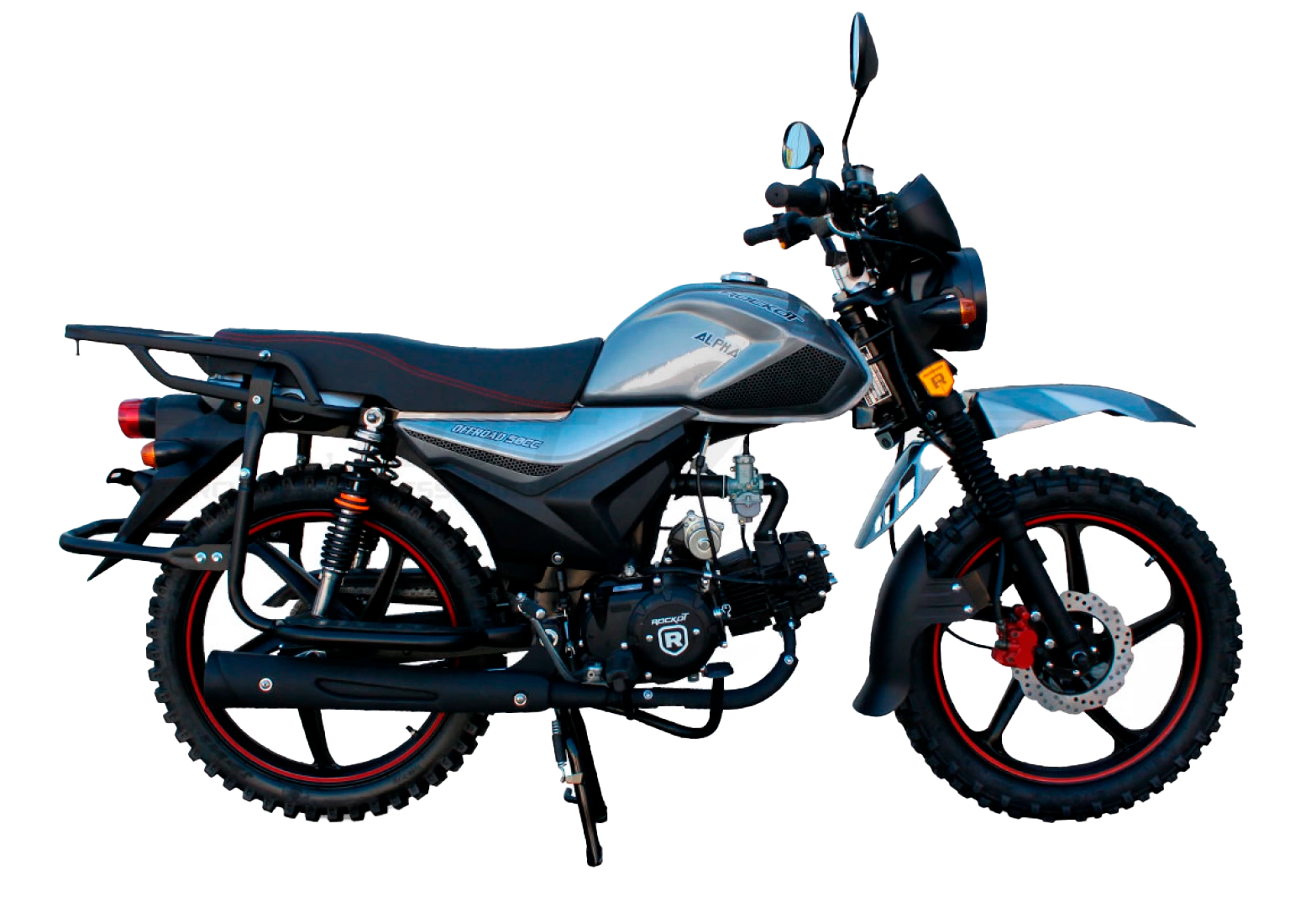 Мопед ROCKOT ALPHA OFFROAD M-12 (серый металлик)