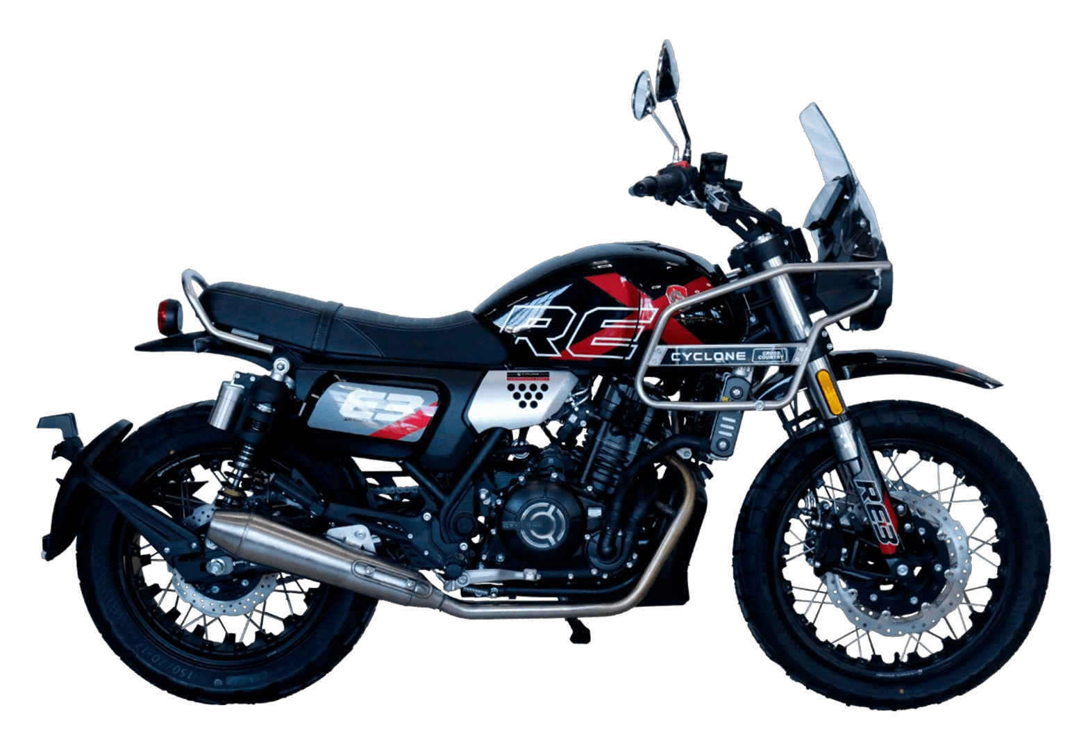 Мотоцикл CYCLONE RE3 Scrambler (SR400-A) 2024 Черный