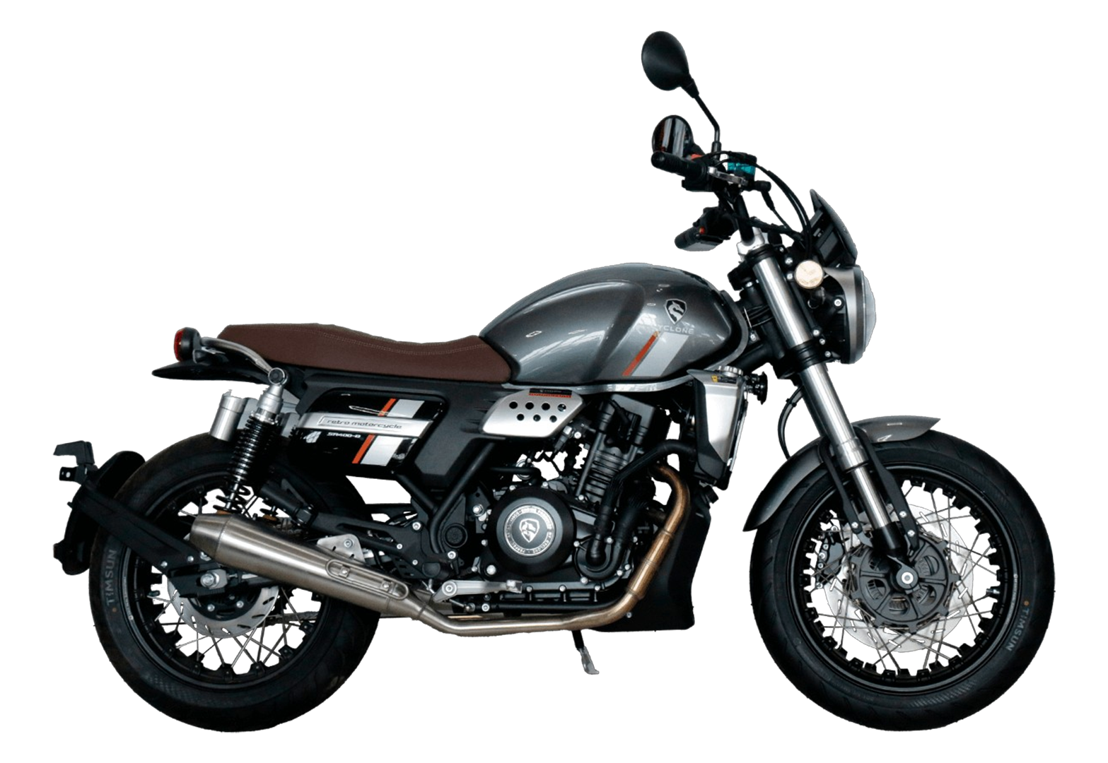 Мотоцикл CYCLONE RE401 (SR400-B) 2024 Серебристый (ПТС)