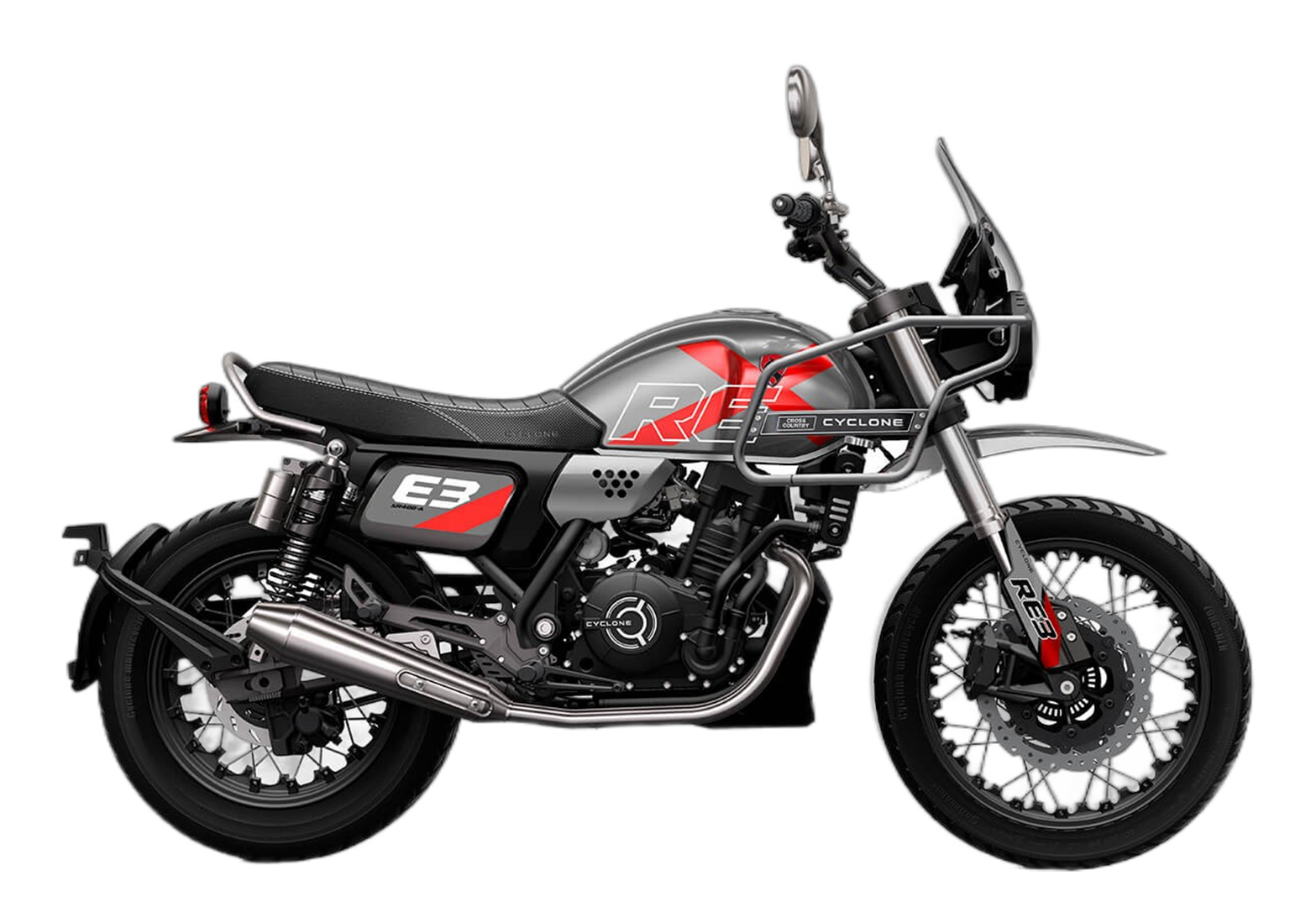 Мотоцикл CYCLONE RE3 Scrambler (SR400-A) 2024 Серый