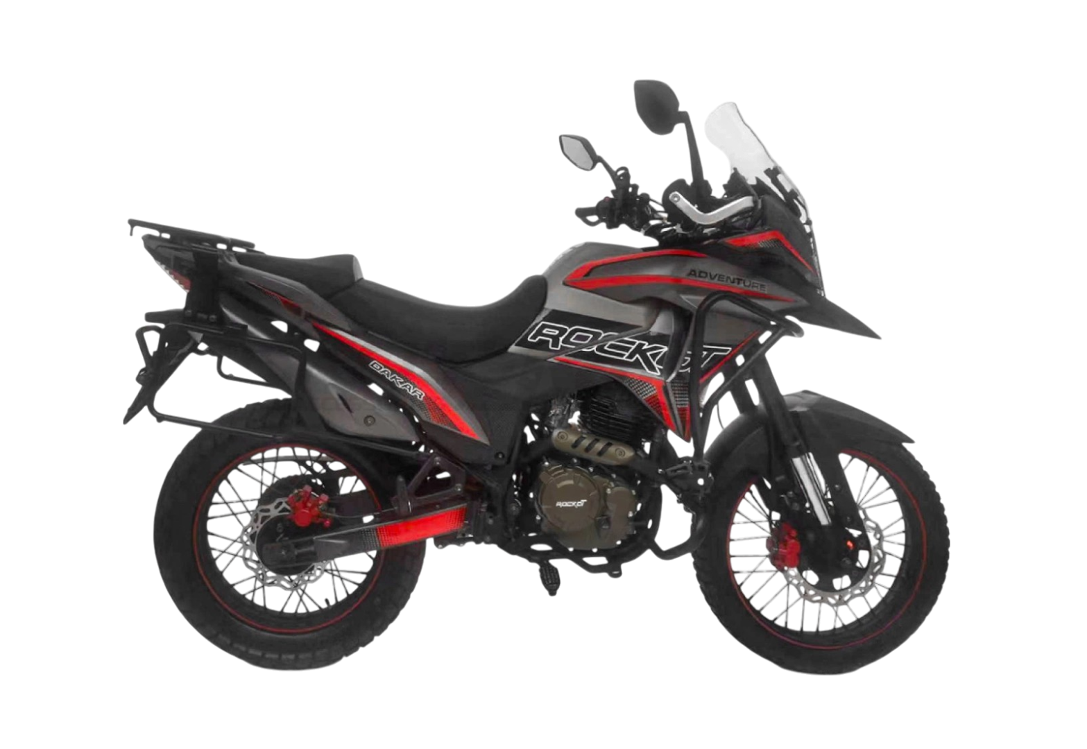 Мотоцикл турэндуро ROCKOT DAKAR ADVENTURE 2.0 (серый/красный)