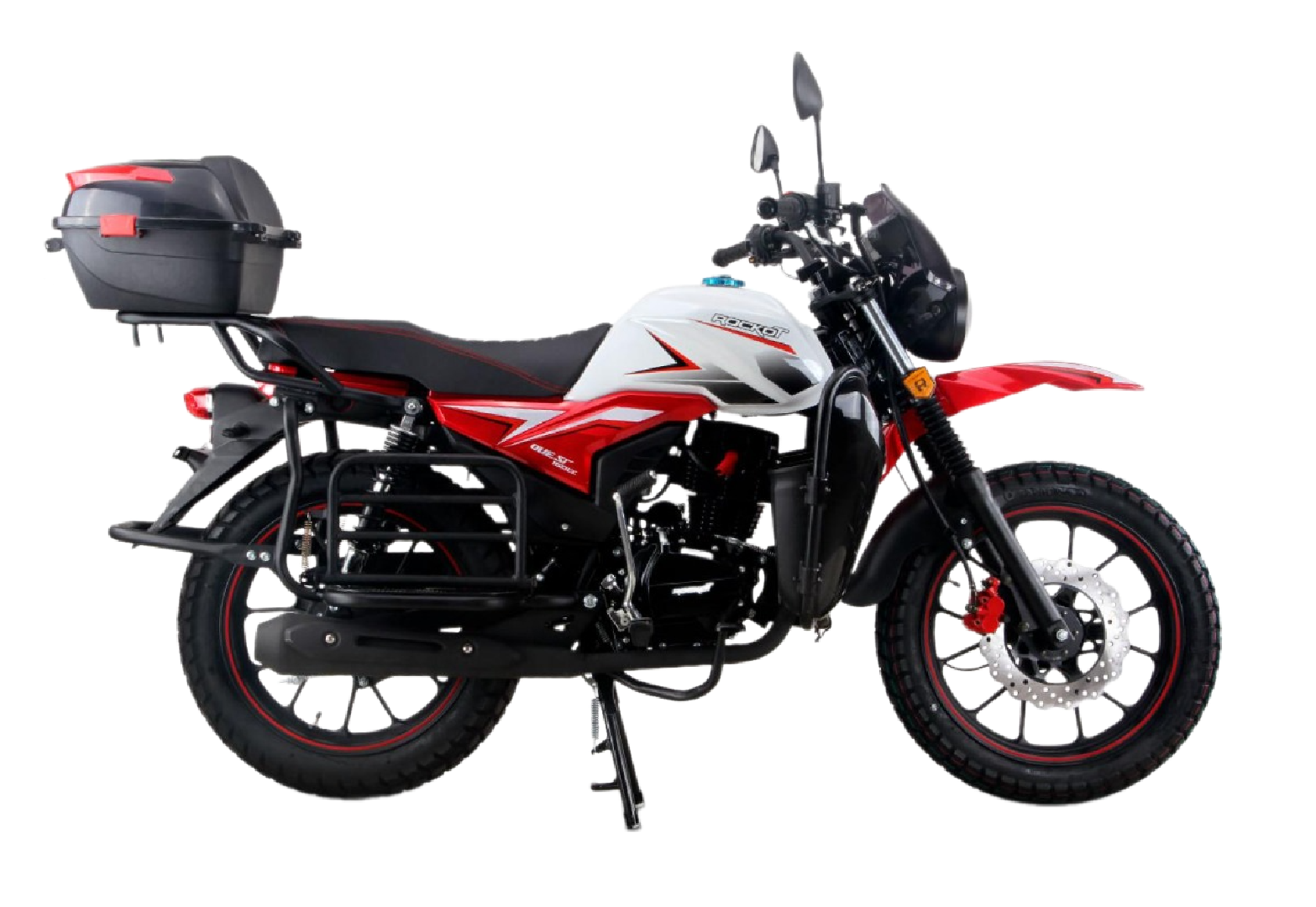 Мотоцикл дорожный ROCKOT QUEST 150 (белый/красный глянцевый, ЭПТС)