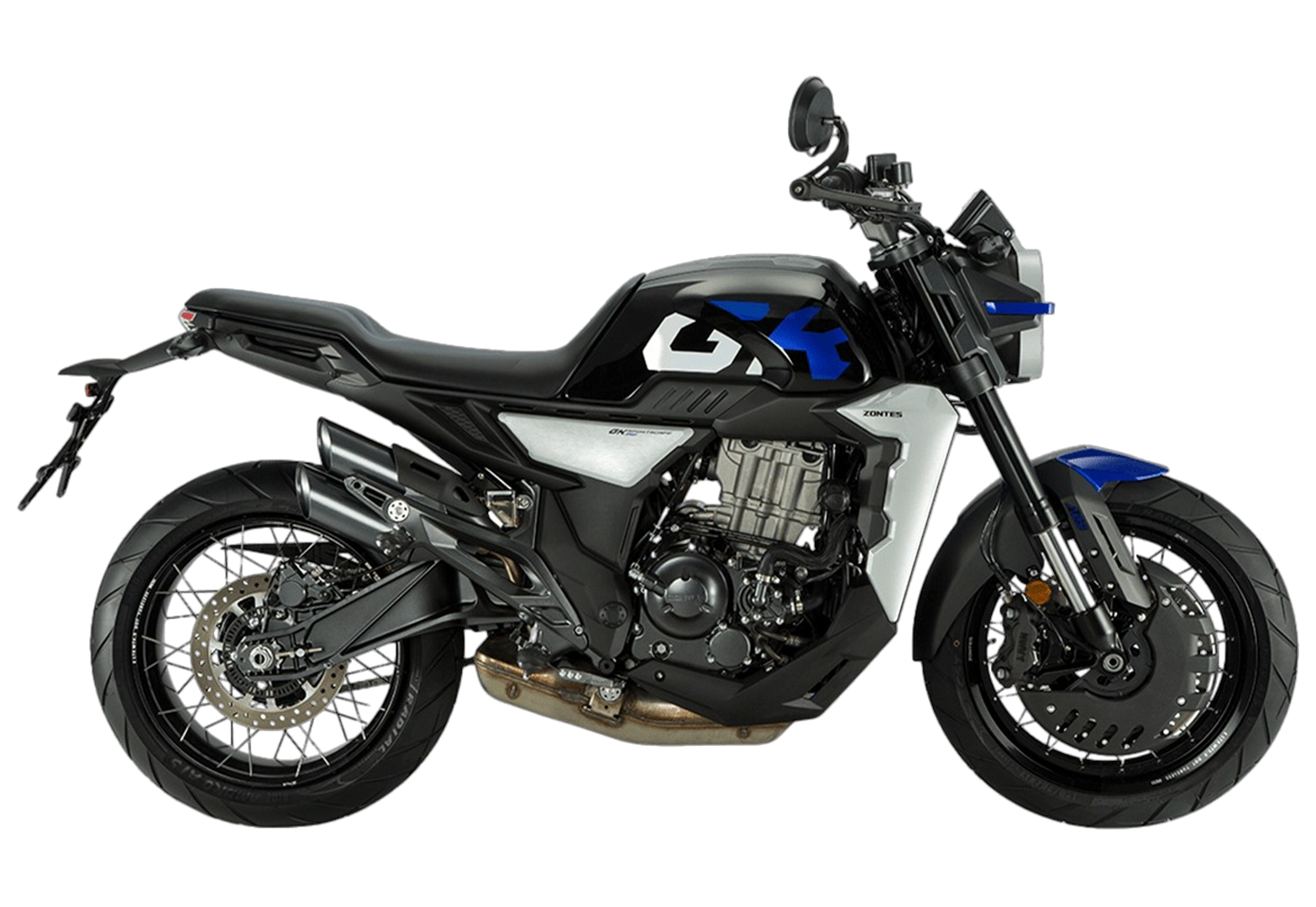 Мотоцикл ZONTES ZT350-GK (4T ZT184MP EFI) 17/17 (2023 г.) черный/синий