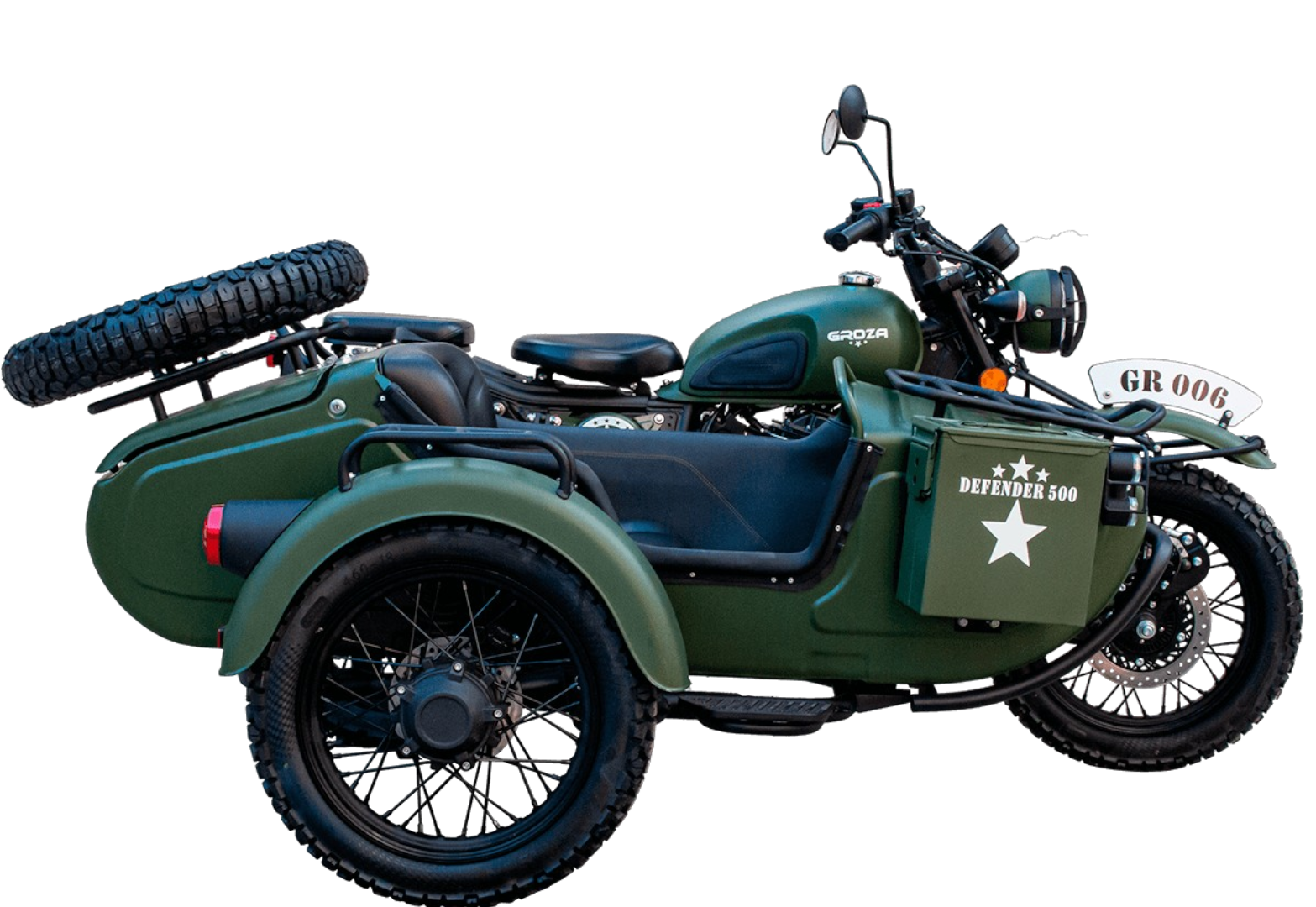 Мотоцикл с коляской GROZA DEFENDER 500 (4T EFI) (2023 г.) ПТС
