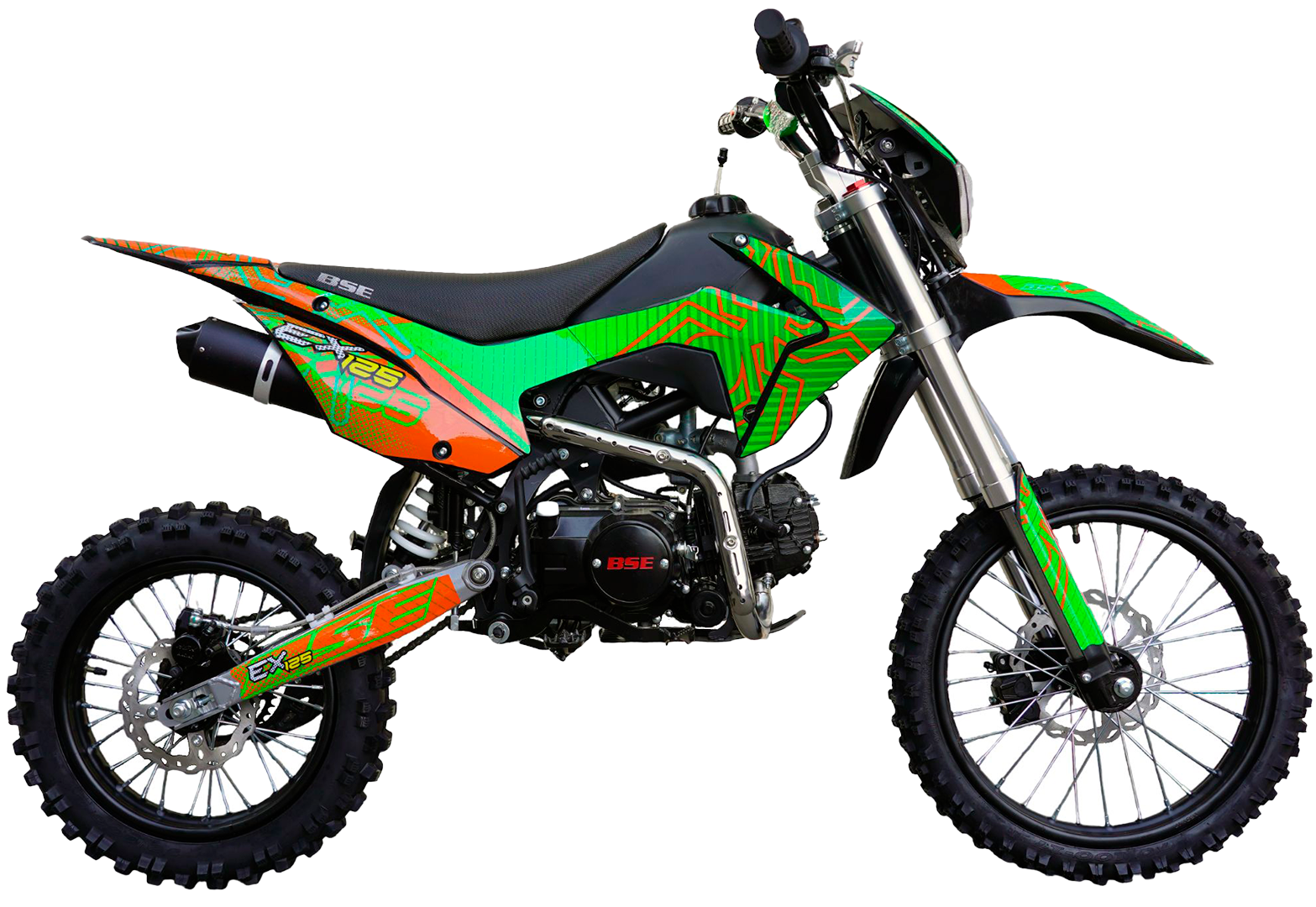 Питбайк BSE EX125 17/14 Green Orange Ant (020)