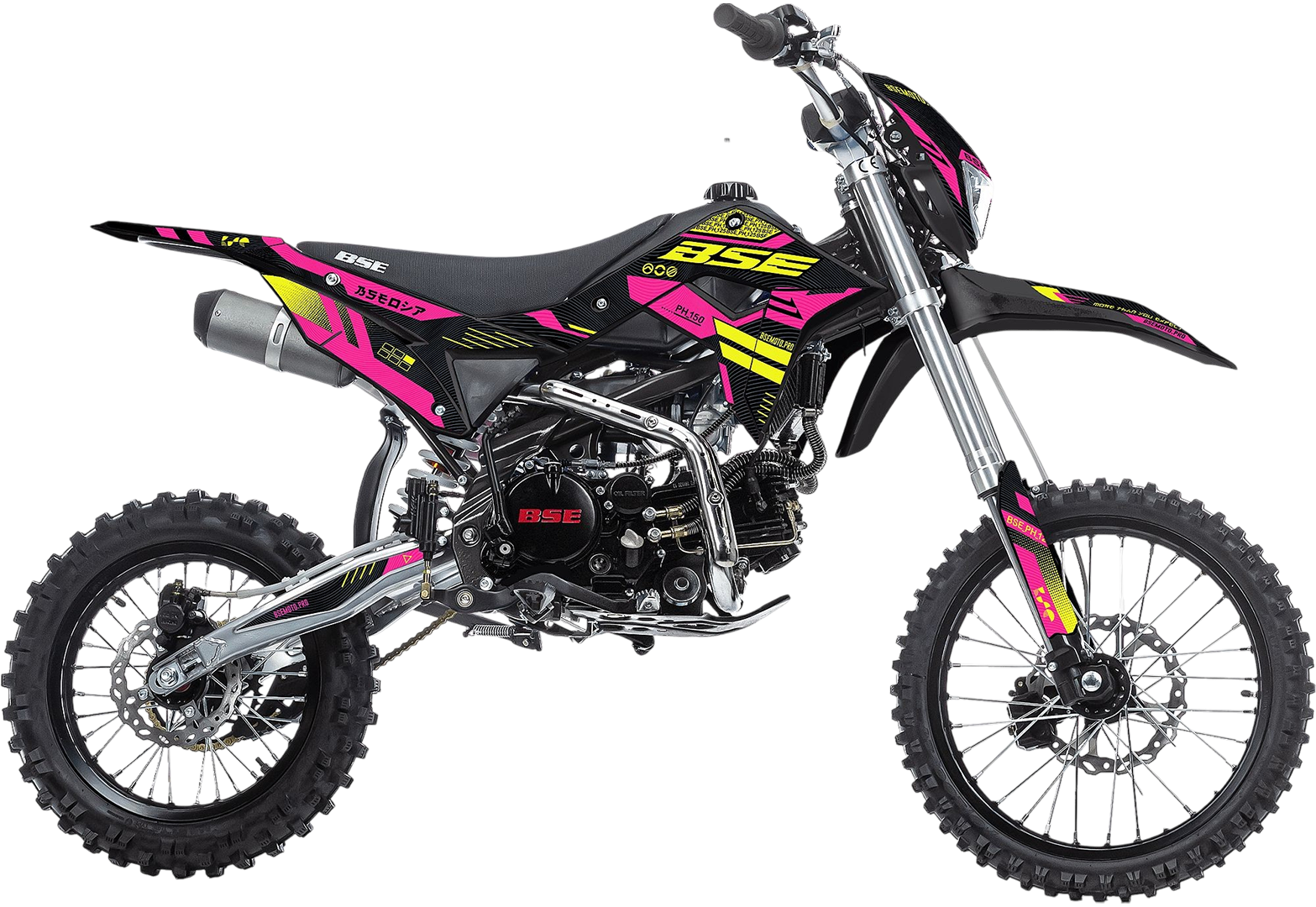 Питбайк BSE PH 150 19/16 AK47 Yellow (015) (фара, электростартер)