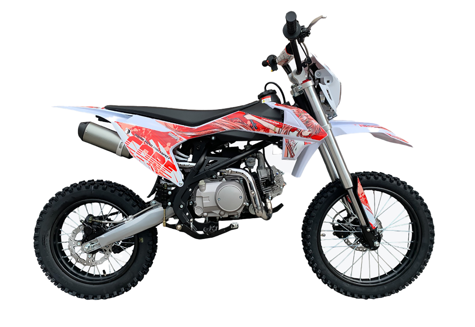 Питбайк SSSR CORE E A Red Cat Mask 17/14 (фара, электростартер)