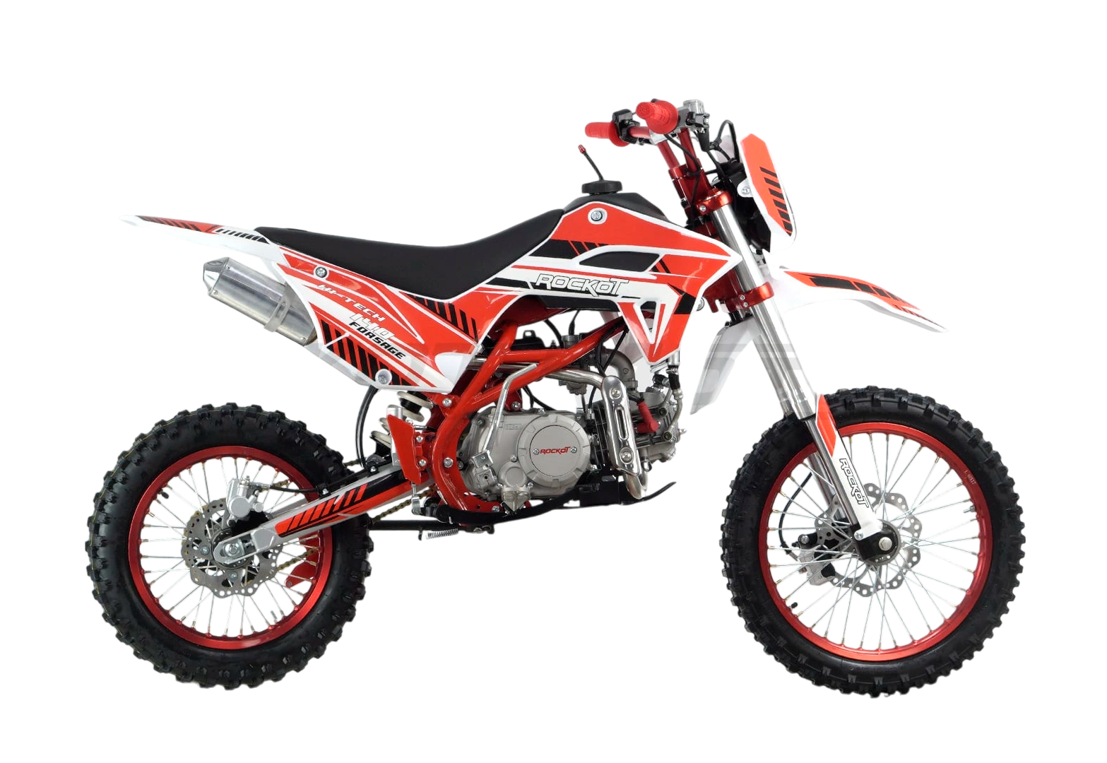 Питбайк ROCKOT HI-TECH 140 Forsage 2.0 (механ. сцепл., эл. стартер, 17/14)