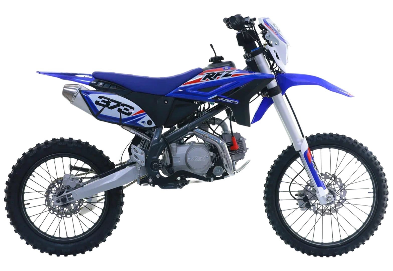 Питбайк Apollo RFZ Y 125LE, 19/16, 2024 г.в. синий (фара, электростартер)