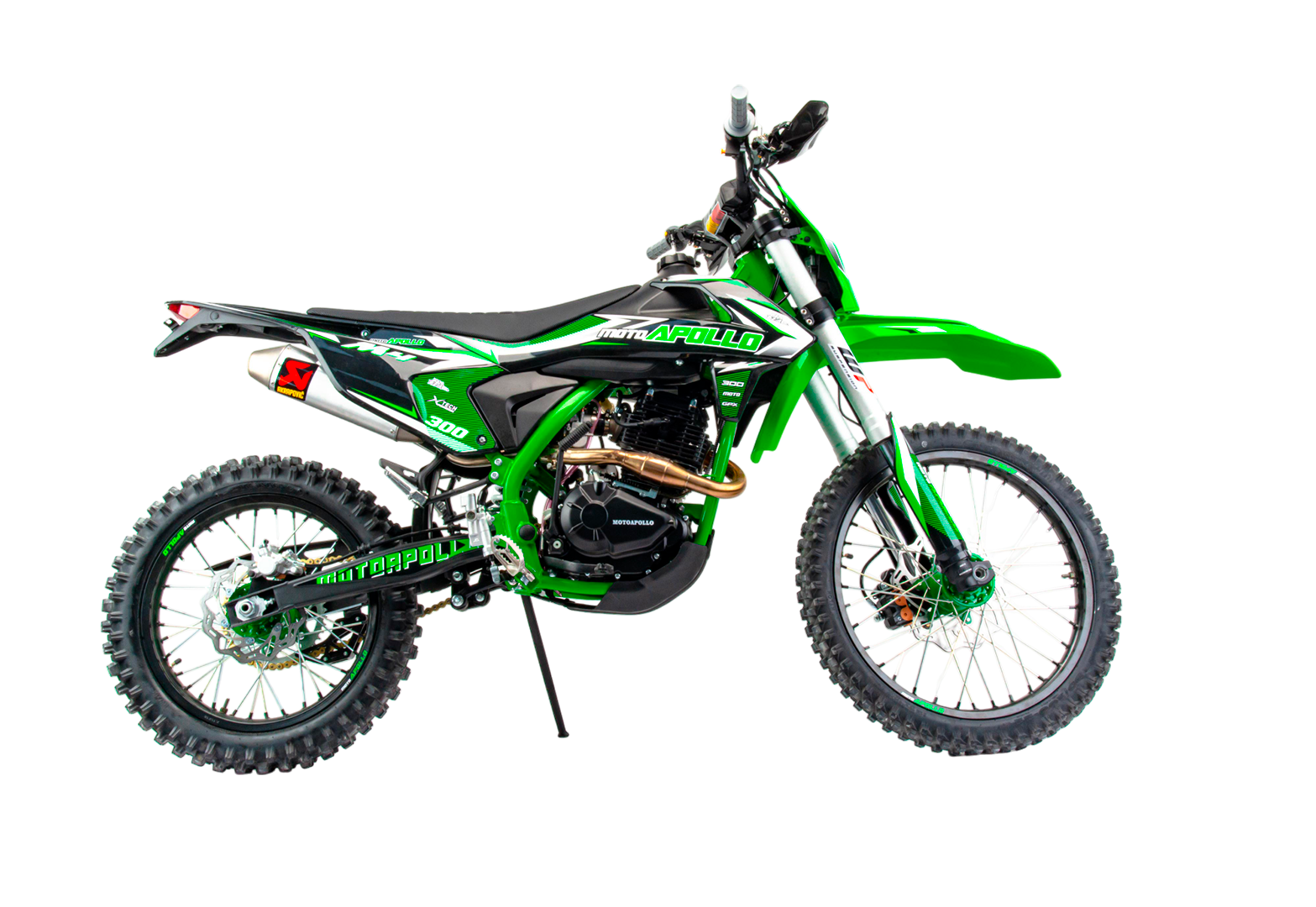 Мотоцикл Кросс Moto Apollo M4 300 (175FMM PR5) зеленый