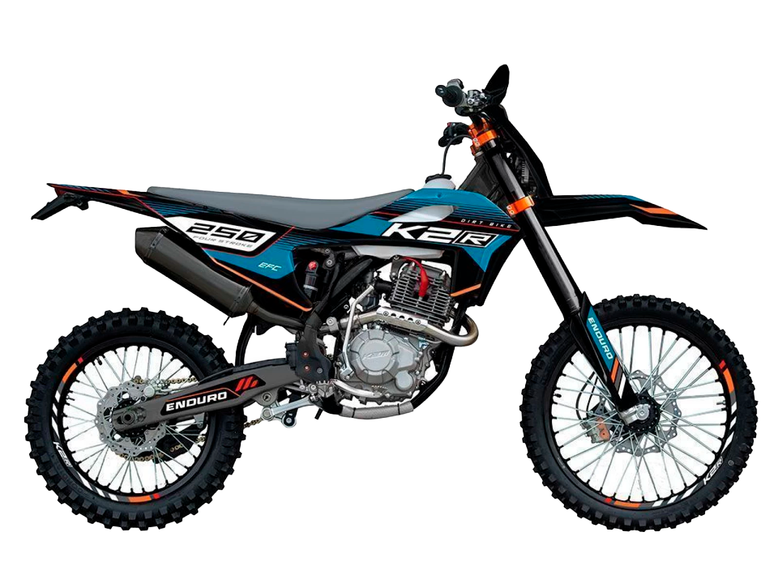 Мотоцикл кроссовый K2R 250 EFC - Blue/Black 2024