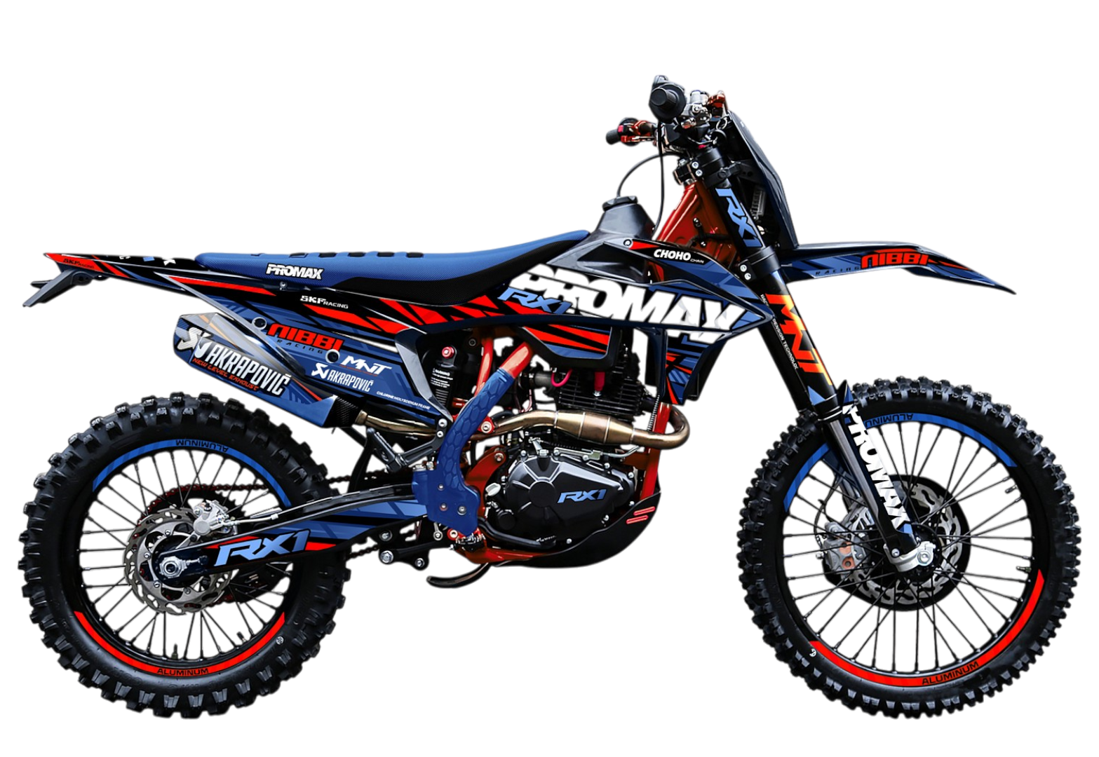 Кроссовый мотоцикл PROMAX RX1 CB300RL (4 Valves, 6 Gears) BLUE-RED