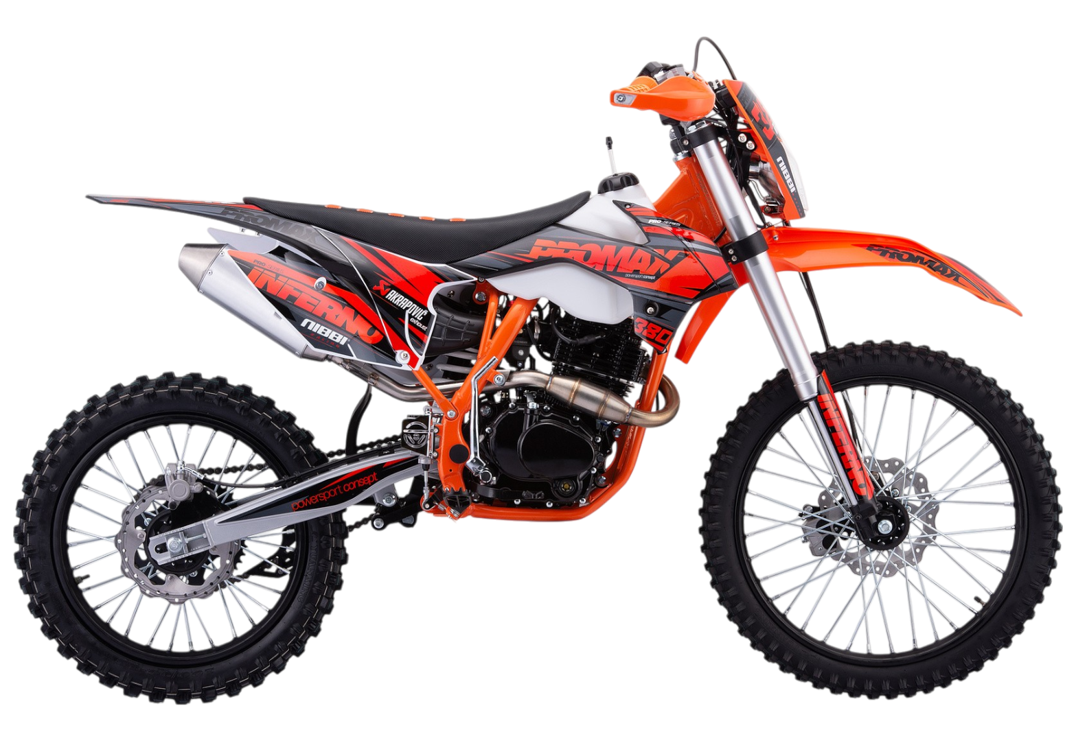 Кроссовый мотоцикл PROMAX INFERNO 380 (4 valves, 6 gears) оранжево-черный