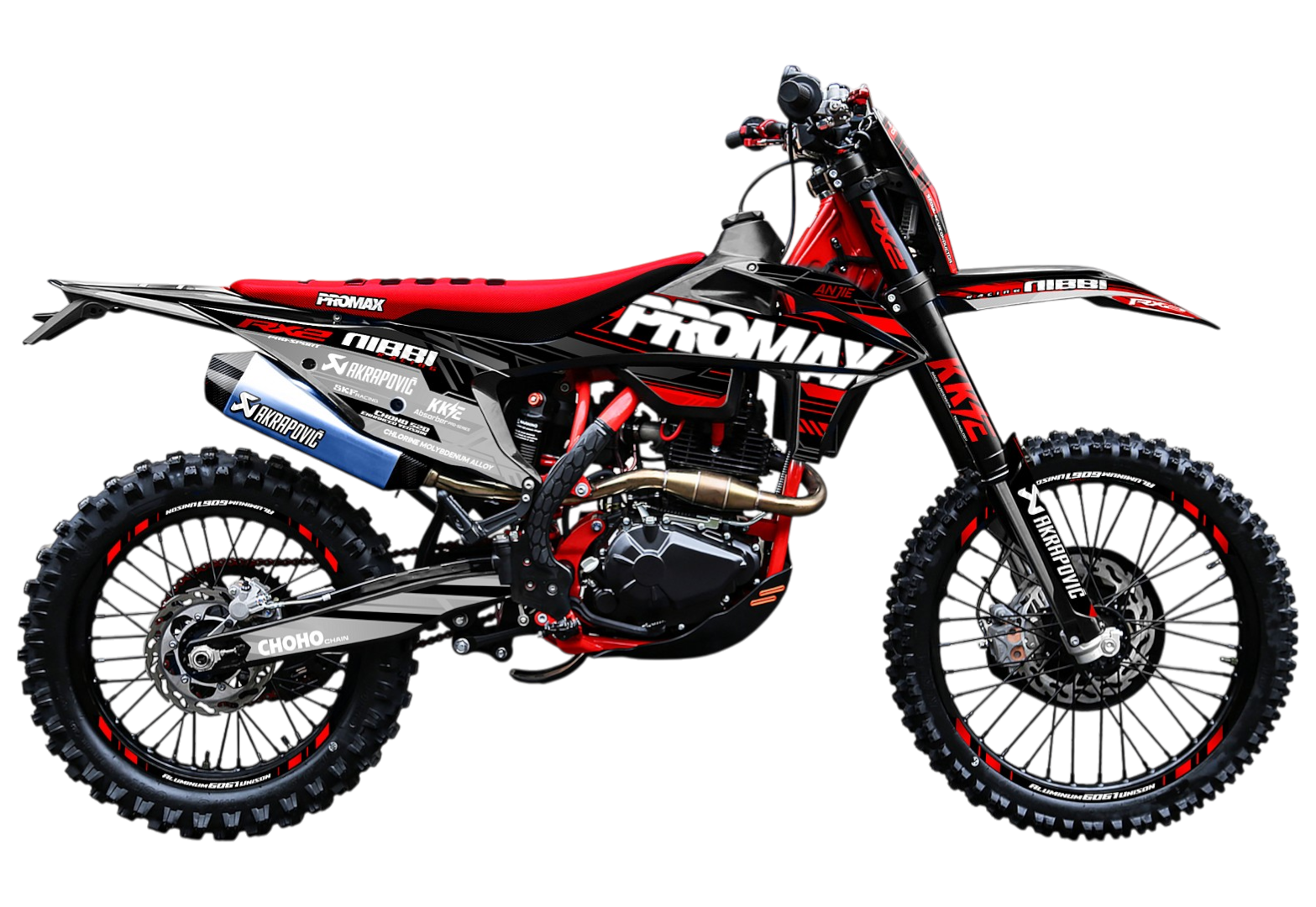 Кроссовый мотоцикл PROMAX RX2 YB300H (LX176FMN) (4 valves, 6 gears) Красный