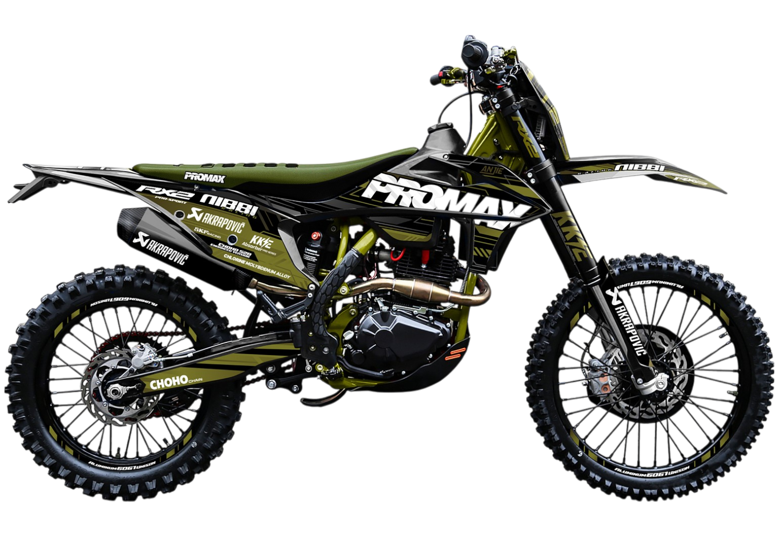 Кроссовый мотоцикл PROMAX RX2 YB300H (LX176FMN) (4 valves, 6 gears) Зеленый