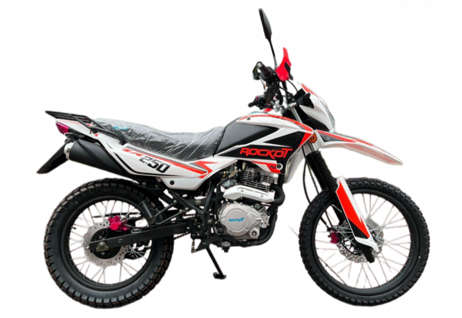 Мотоцикл эндуро ROCKOT ZR250 (белый/красный, 21/18, ЭПТС)