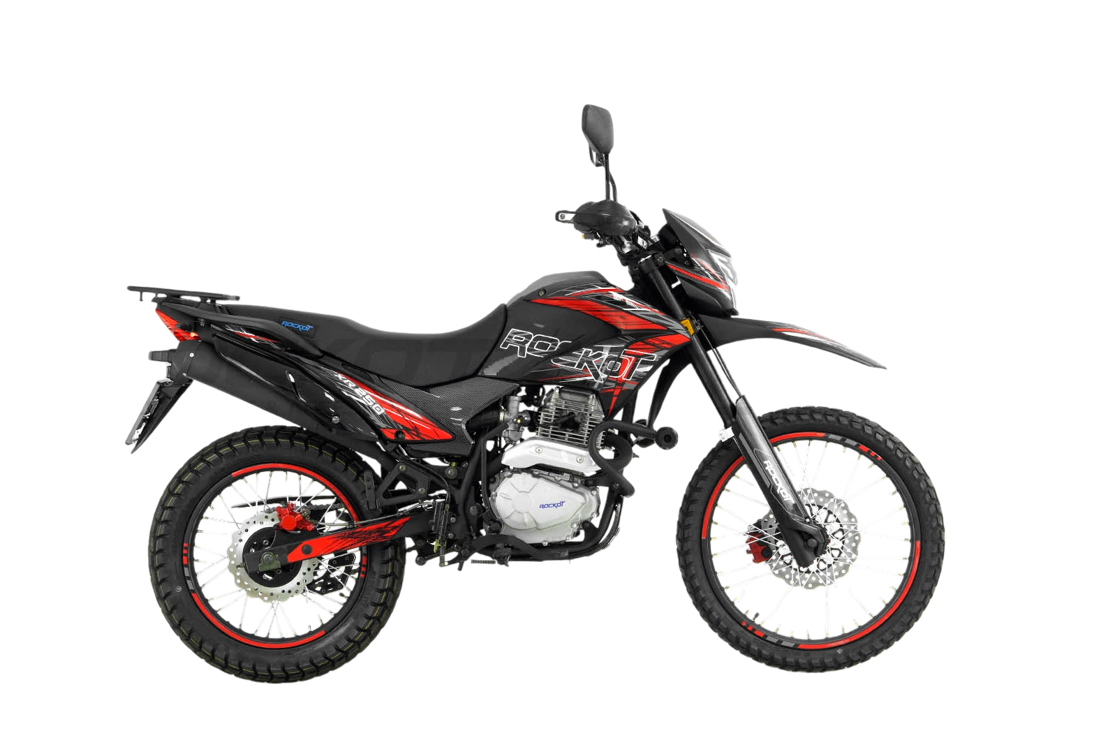 Мотоцикл эндуро ROCKOT XR250 (черный/красный, 21/18, ЭПТС)