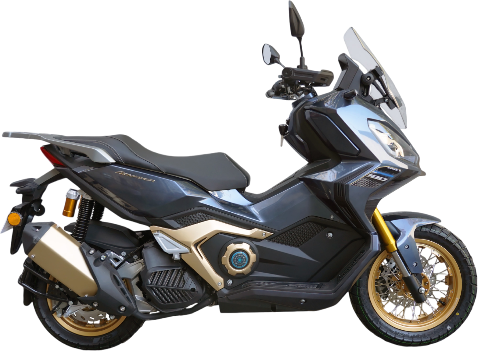 Скутер Motosuper Adviser 180 Matt Grey (матово серый) ) + Gold rims (ПТС)