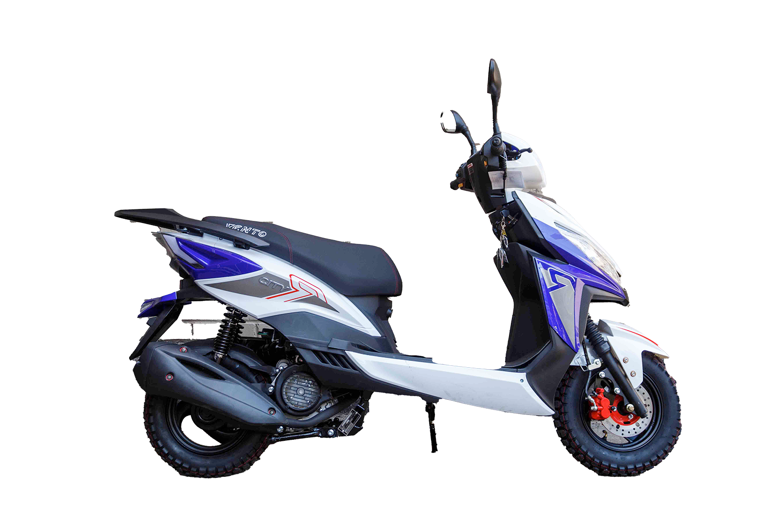 Скутер VENTO CITY 49сс (150) LED фары, сигнализация Сине-белый