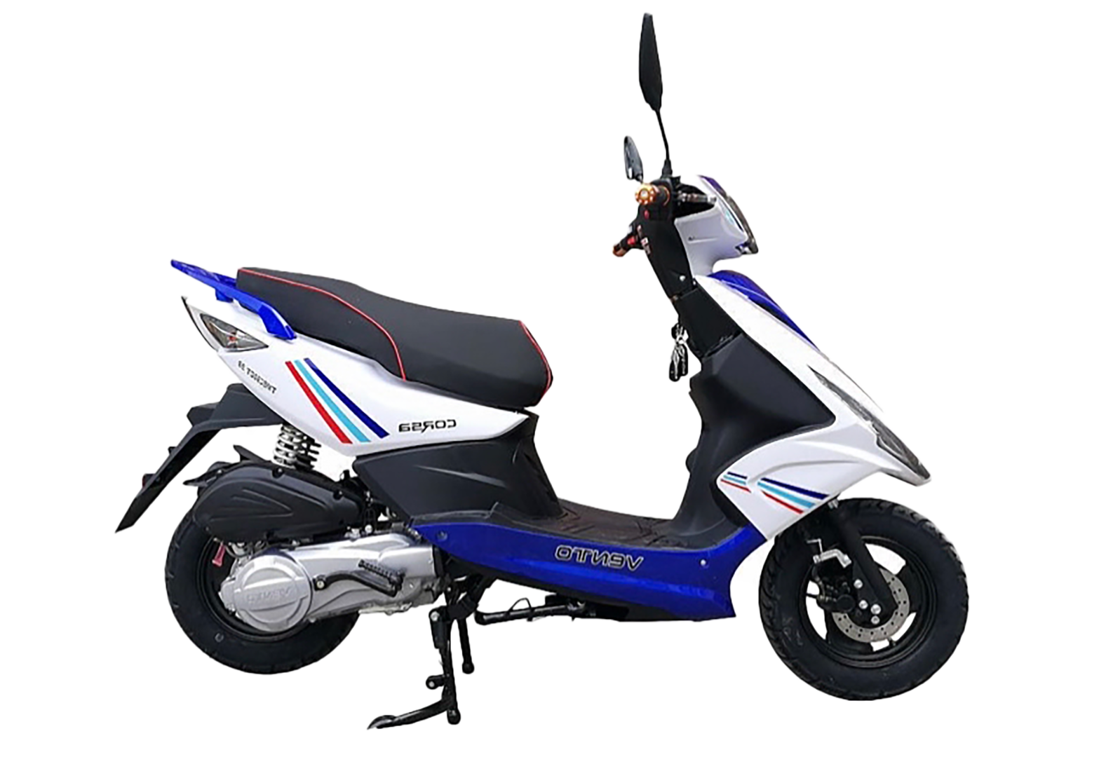 Скутер VENTO CORSA 49 cc (150) сигнализация Сине-белый