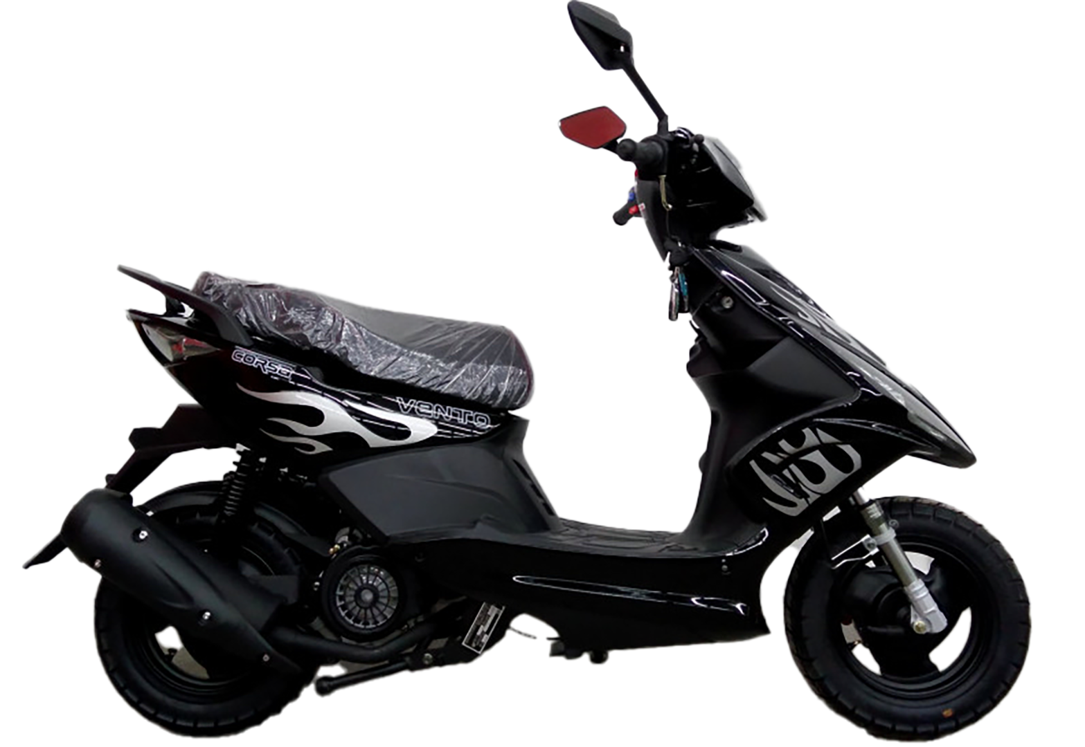 Скутер VENTO CORSA 49 cc (150) сигнализация Черный (глянцевый)