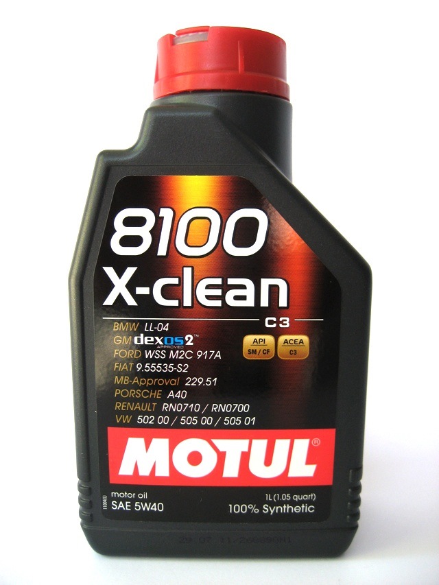 Масло MOTUL 8100 X-clean 5W40 1л