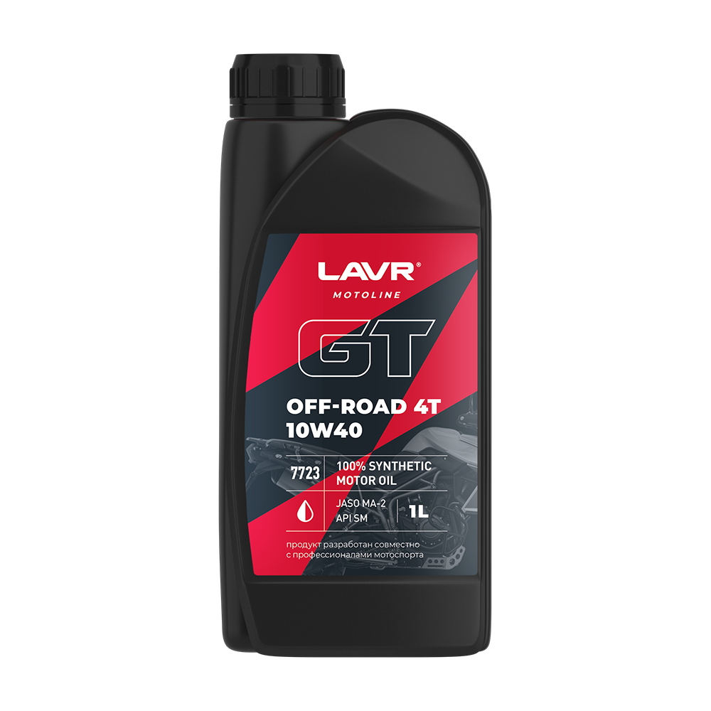 Моторное масло Lavr MOTO GT OFF ROAD 4T 10W-40 (Синтетика)(1 л.)