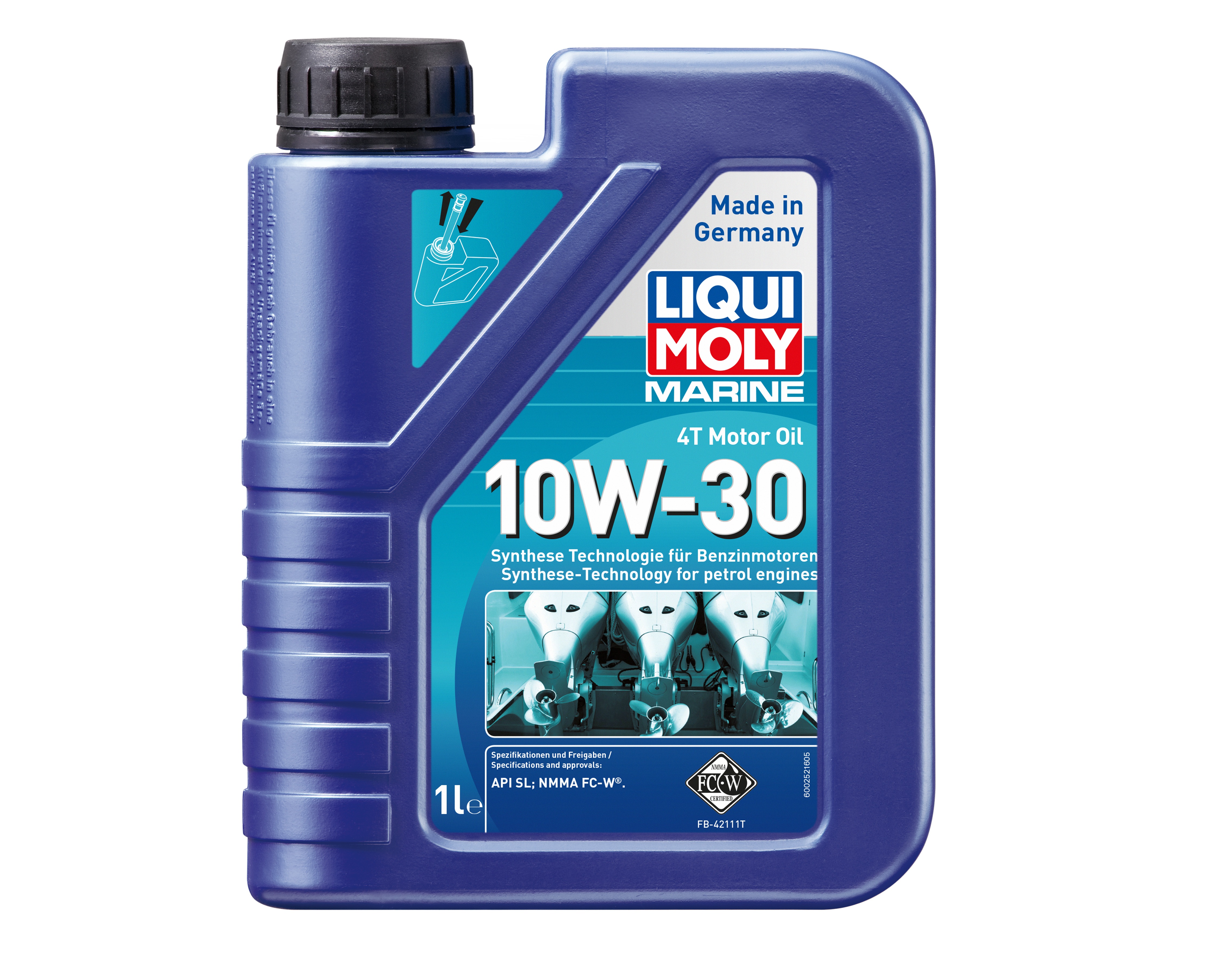 Масло Liqui Moly 4t Marine Motor 10W-30 (HC-синт.) 1л (25022)