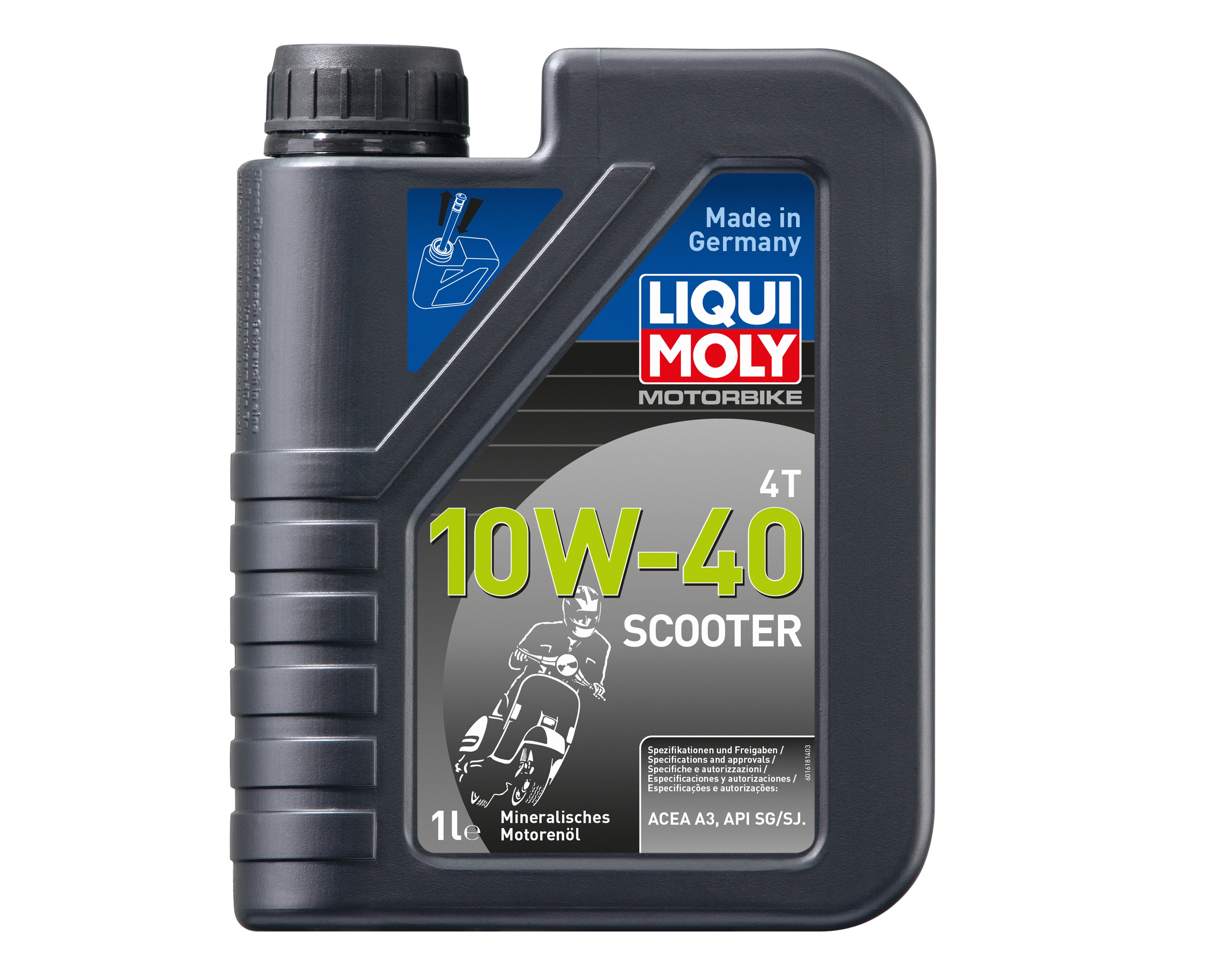 Масло Liqui Moly 4t Scooter 10W-40 (мин.) , 1л. (1618)