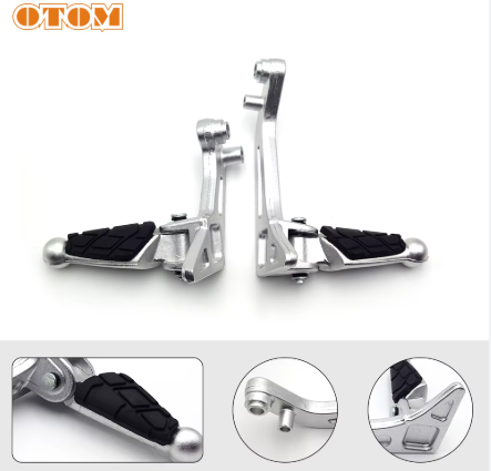 Подножки пассажира для эндуро мотоцикла (рама K8) OTOM (черные)