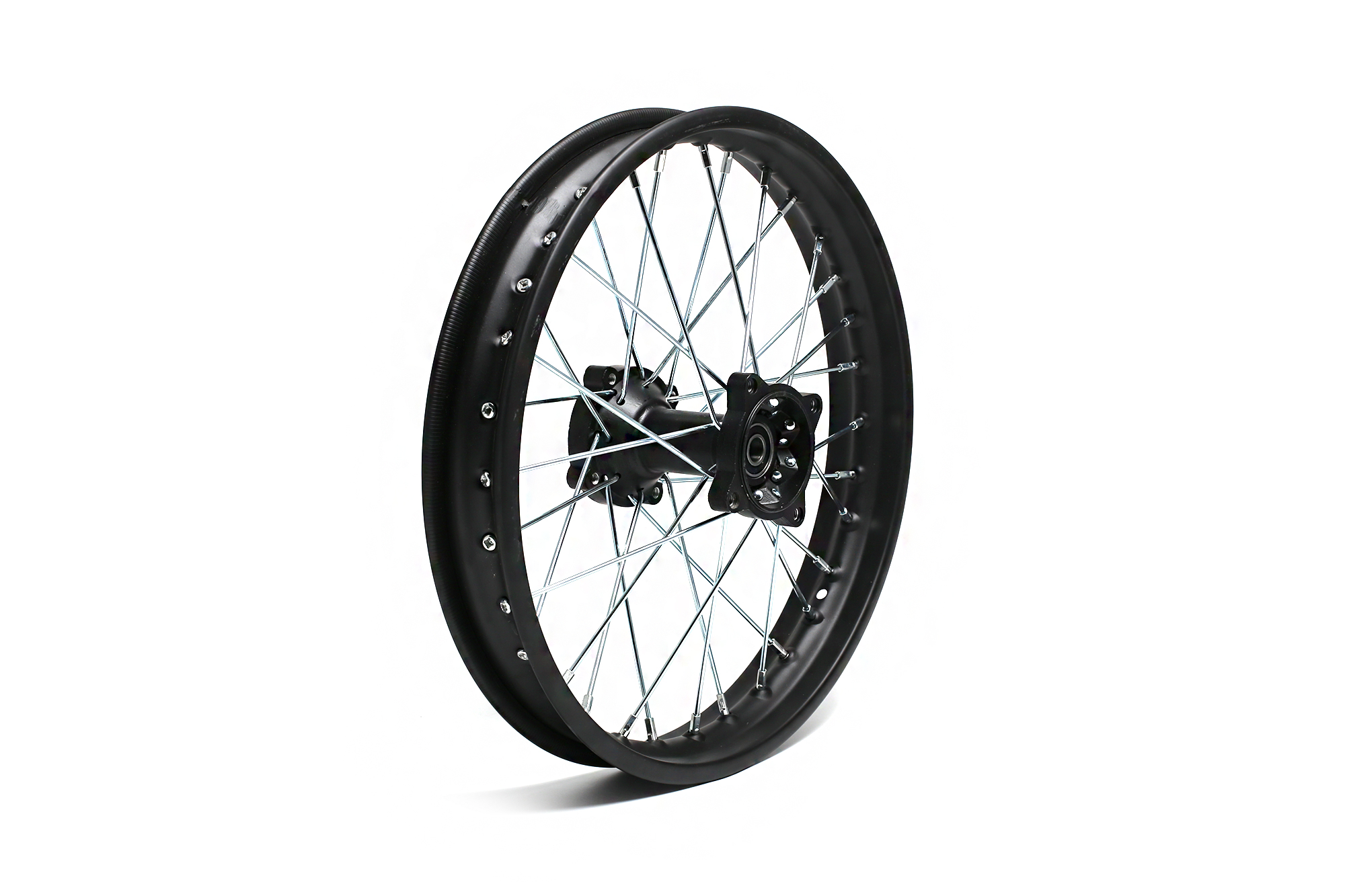 Диск колесный для питбайка R 16 x 1.85 (ось 15мм) задний, черный, сталь