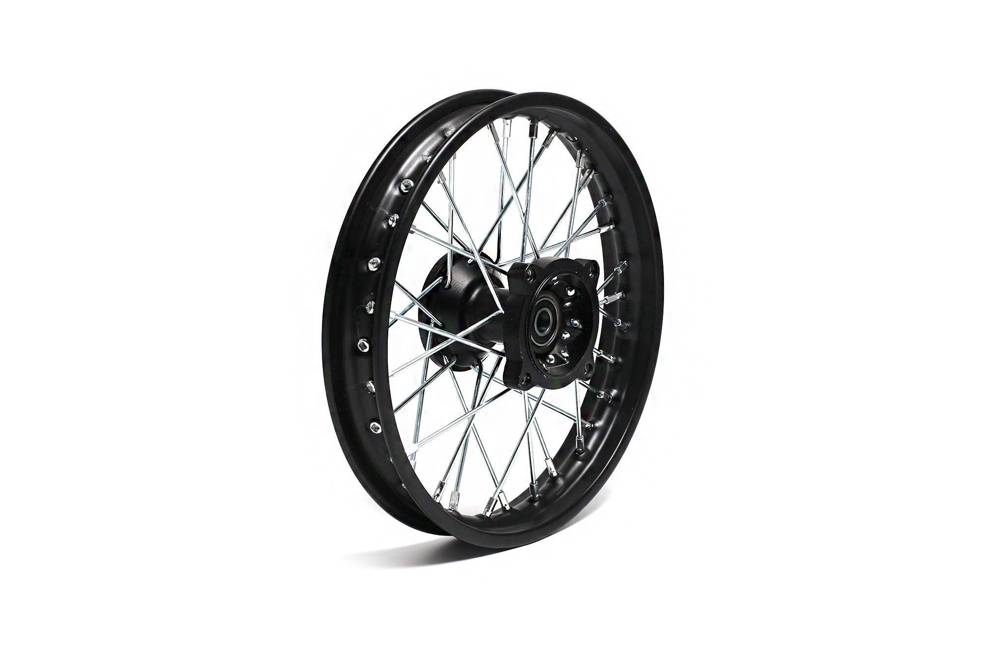 Диск колесный для питбайка  R 12 x 1.4 (ось 15мм) передний, черный, сталь