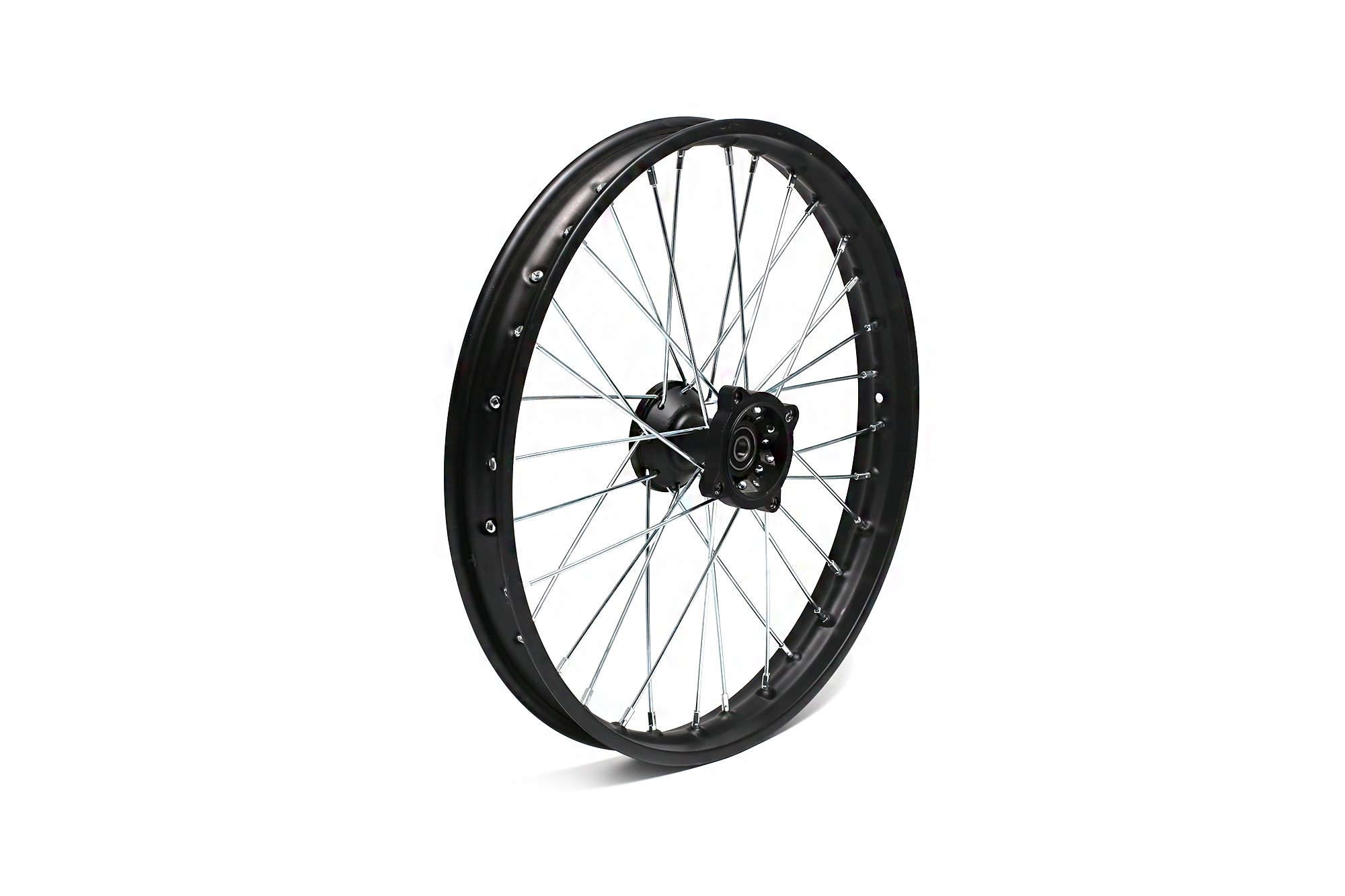 Диск колесный для питбайка R 19 x 1.6 (ось 15мм) передний, черный, сталь