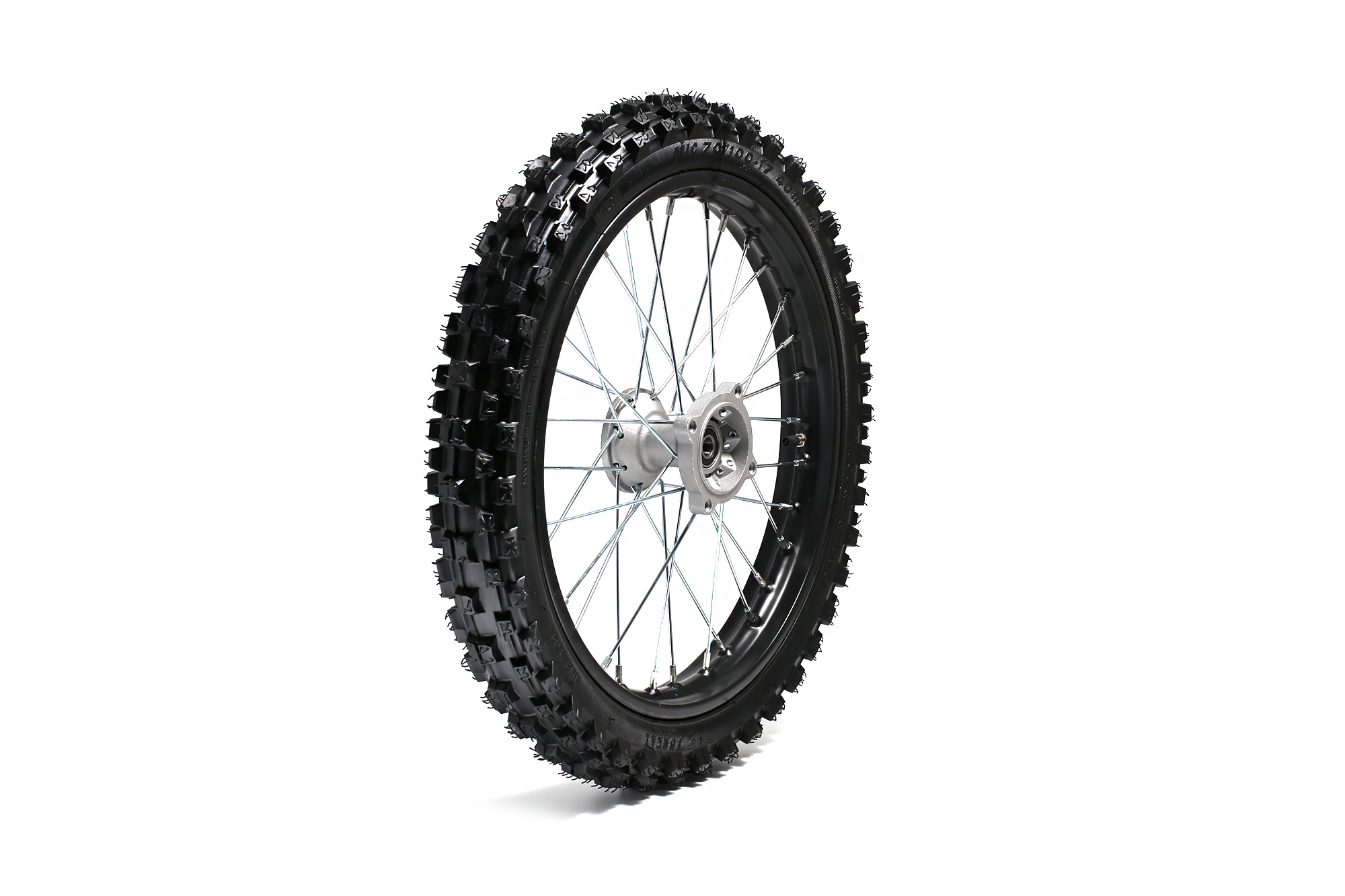 Колесо в сборе переднее для питбайка R 17 (стальное) ось 15мм (без торм.диска)