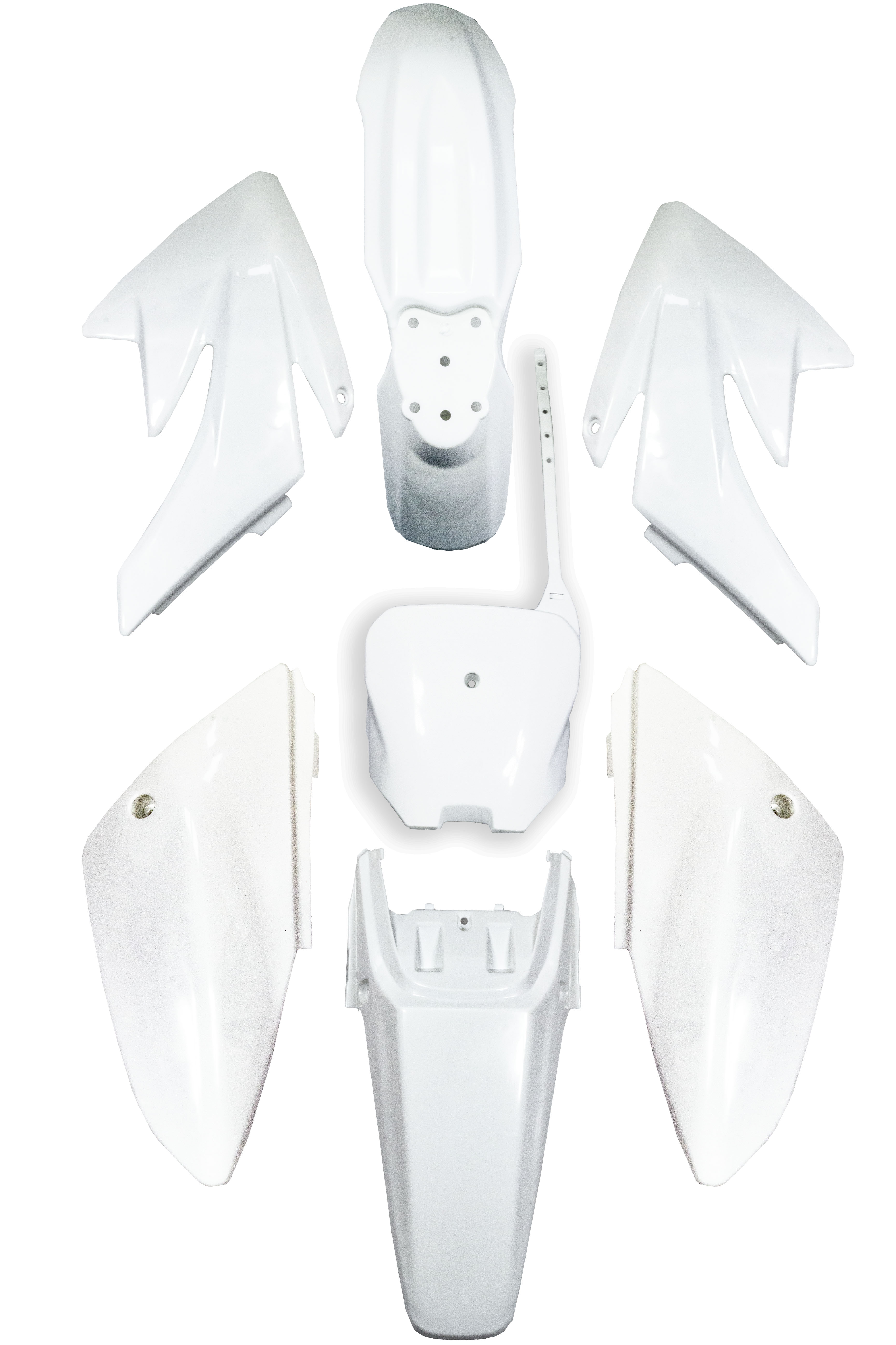 Комплект пластика для питбайка (тип CRF70) белый