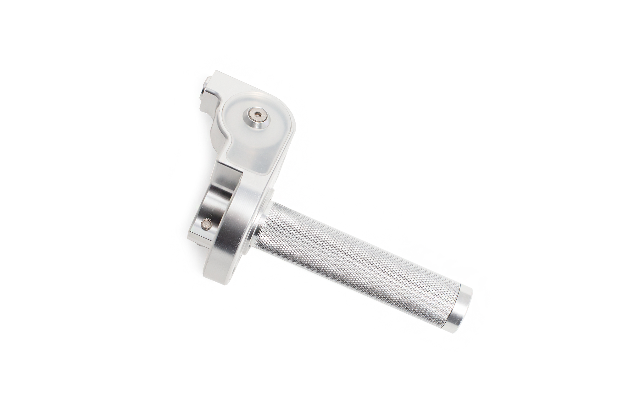 Ручка газа в сборе алюминевая CNC  серебро