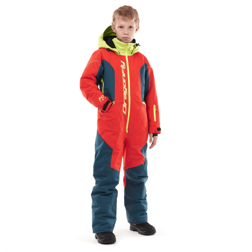 Dragonfly Зимний утепленный комбинезон GRAVITY for Teen Red - Dark Ocean 2024 (152-158)