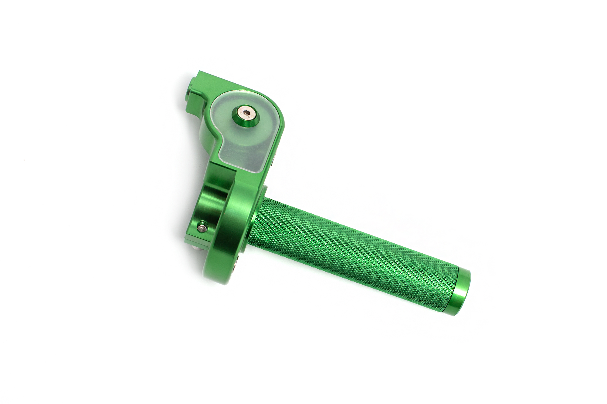 Ручка газа для эндуро мотоцикла и питбайка в сборе алюминиевая CNC зеленая