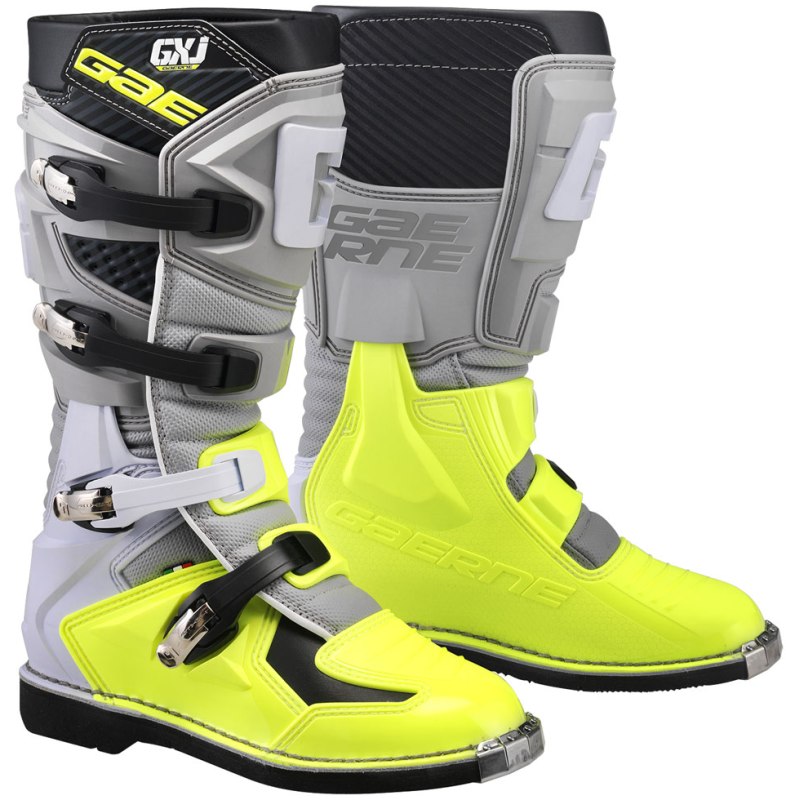 Мотоботы подростковые Gaerne GX-J серо-желтые 35