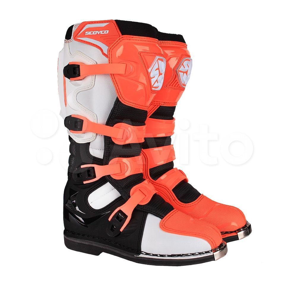 Мотоботы Scoyco MBM006 высокие оранжевые 45