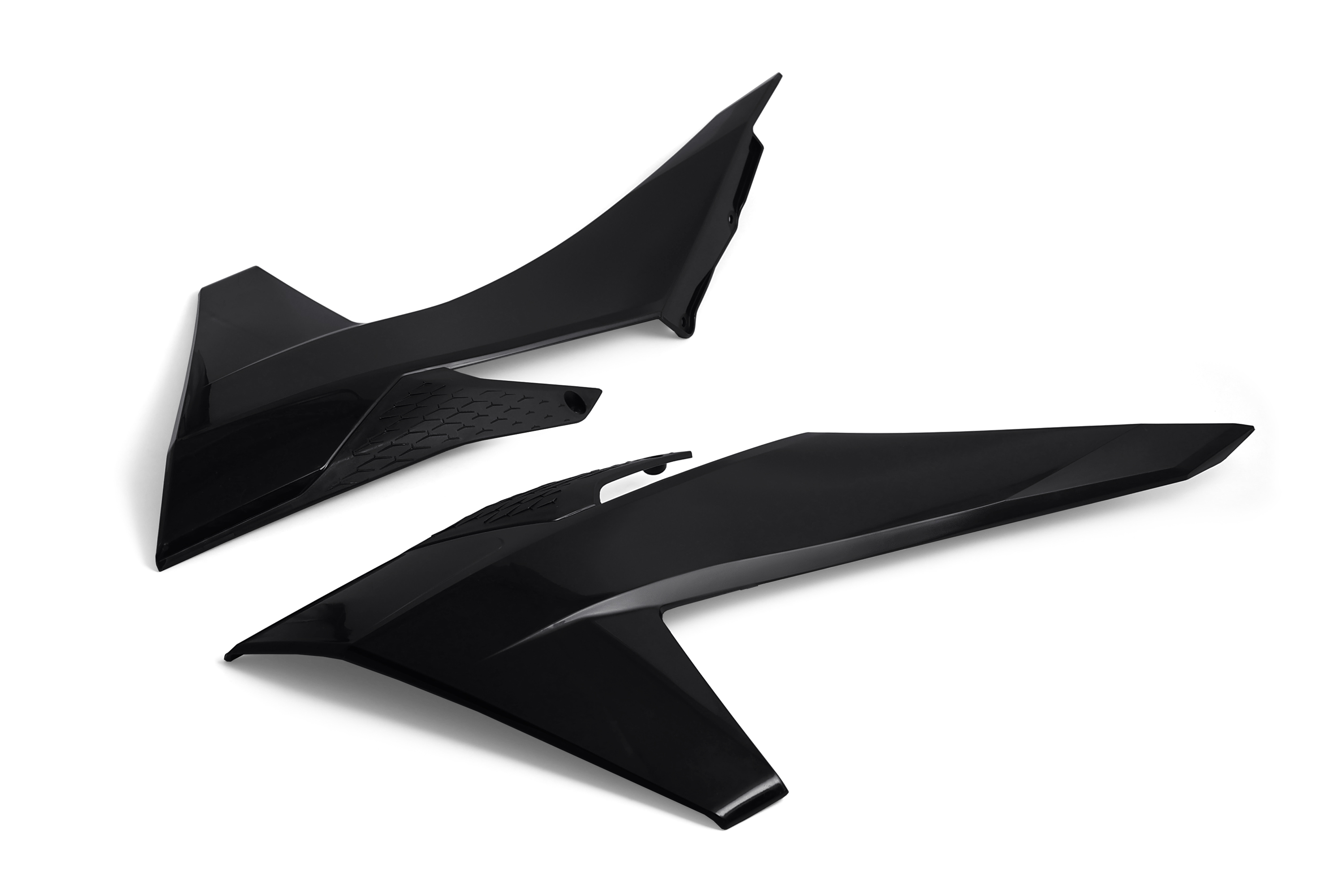 Боковые обтекатели передние (комплект) на эндуро КТМ 24г. (рама К10) чёрные