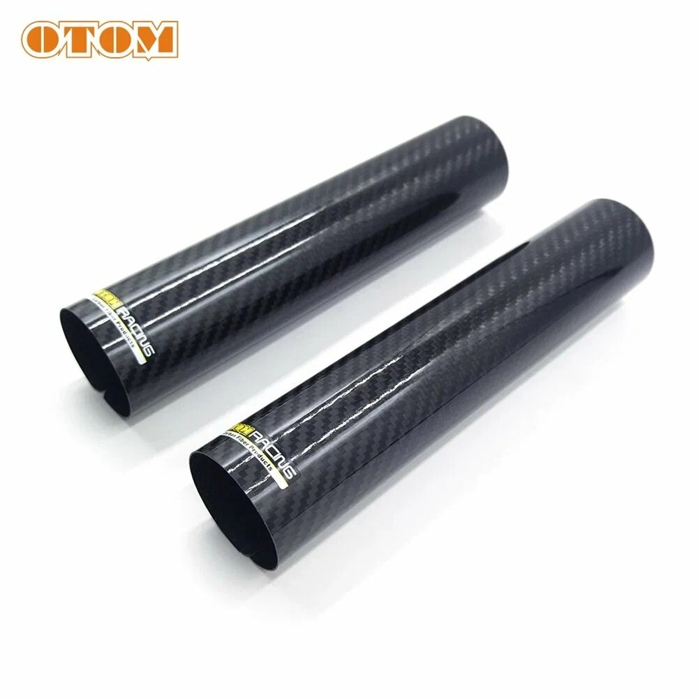 Защита вилки для мотоцикла универсальные (пара) карбон OTOM