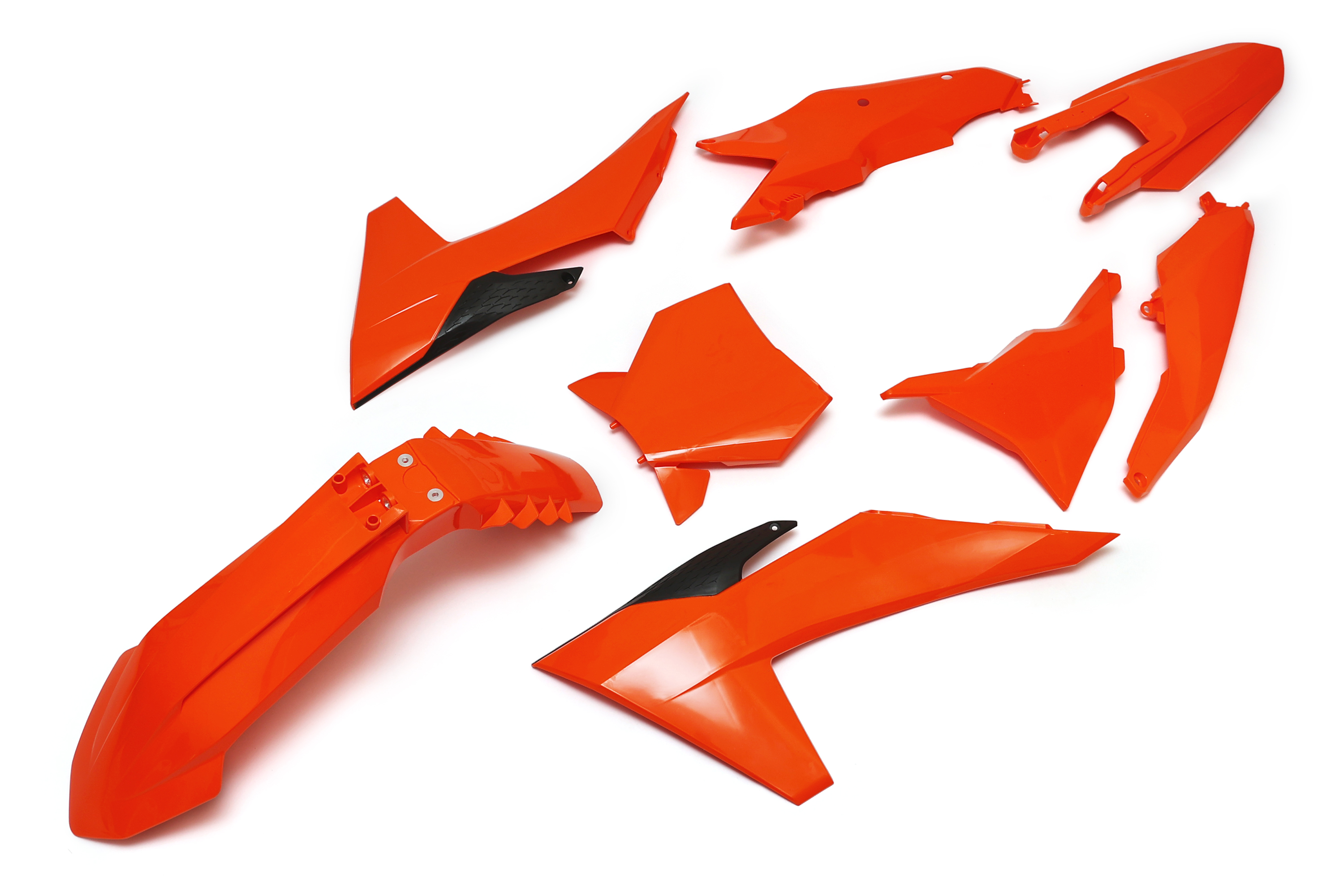 Комплект пластика полный для эндуро мотоцикла тип KTM 24г. (рама K10) Оранжевый OTOM
