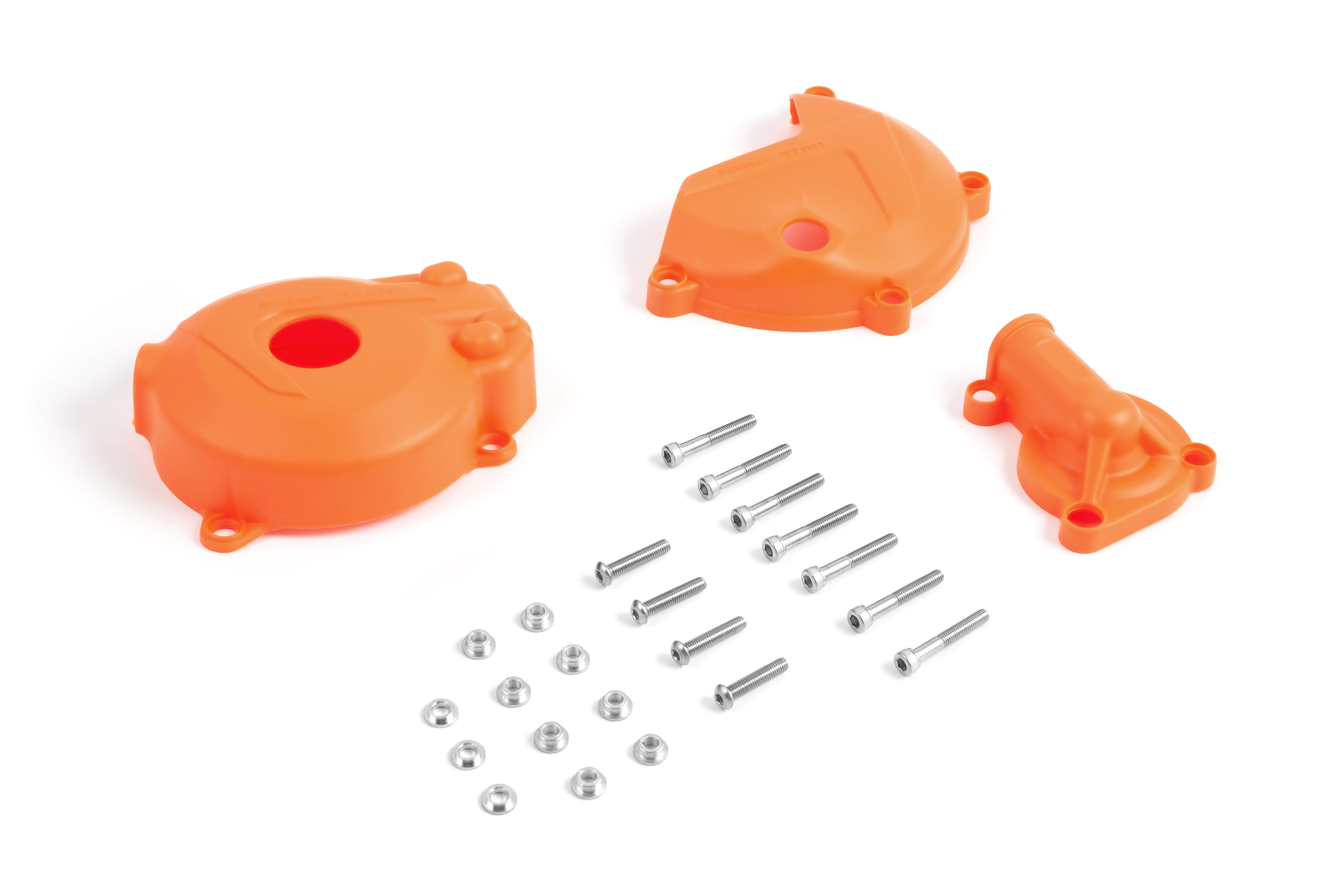 Защита крышек двигателя пластиковая (компл. 3 шт.) для двигателя ZS 177FMM (NC250/NC300) оранжевая OTOM