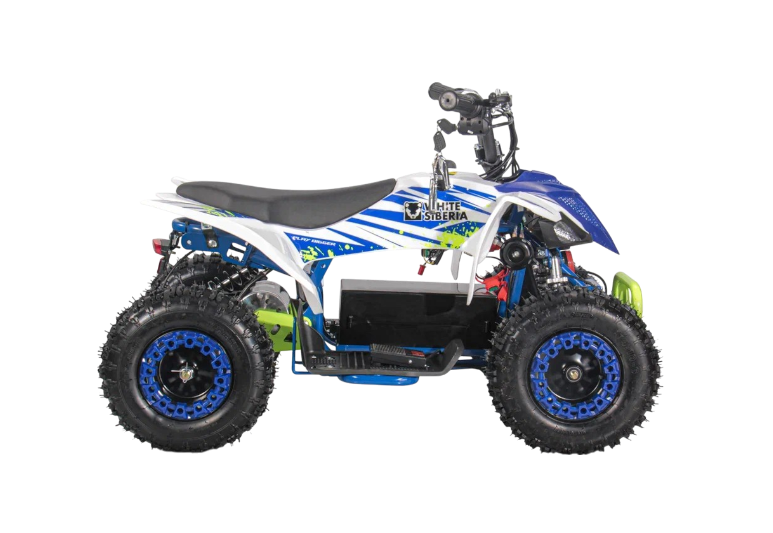 Детский электроквадроцикл WHITE SIBERIA SNEG LETO R 1000W (Синий)