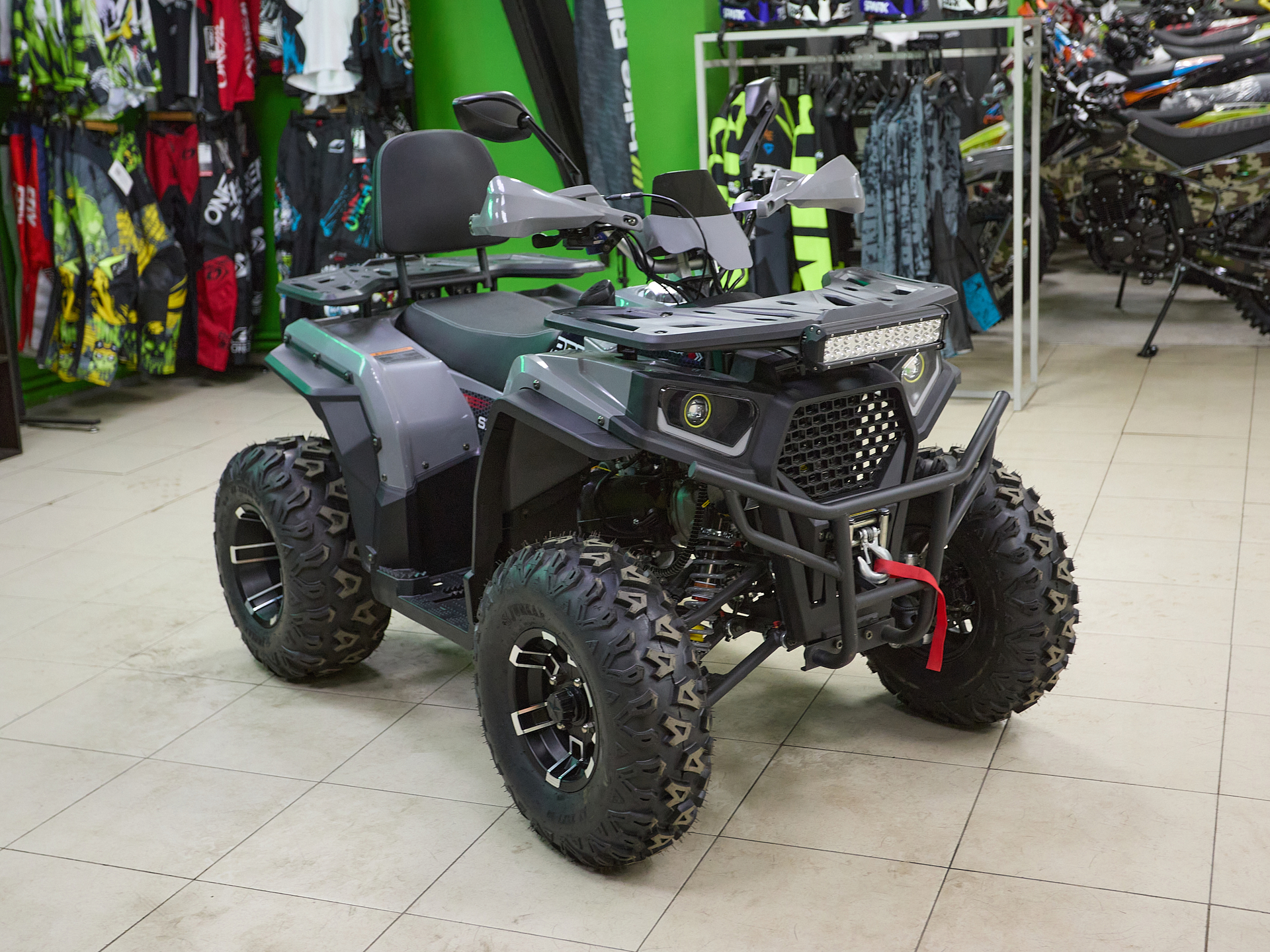 Бензиновый квадроцикл WHITE SIBERIA BARS 200CC PRO (серый)