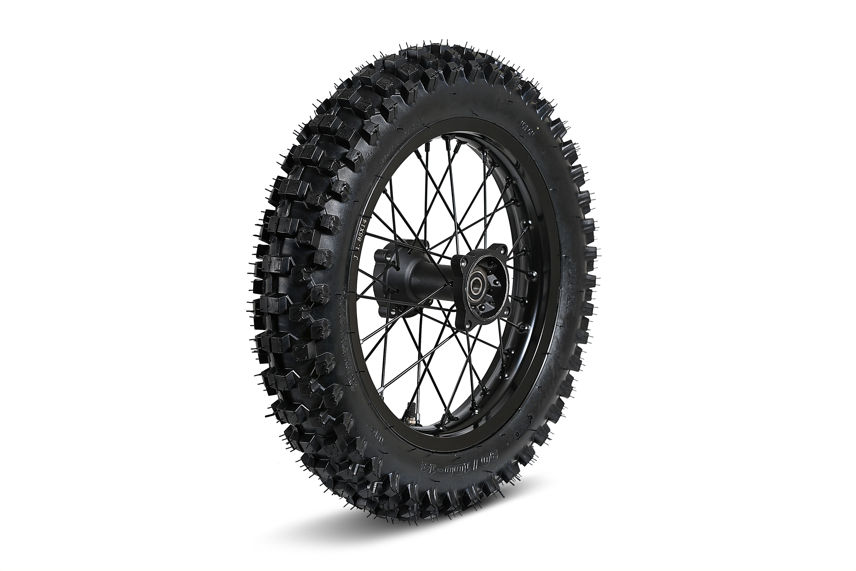 Колесо в сборе заднее алюминиевое для питбайка R 14 ось 15мм (без тормозного диска и звезды)